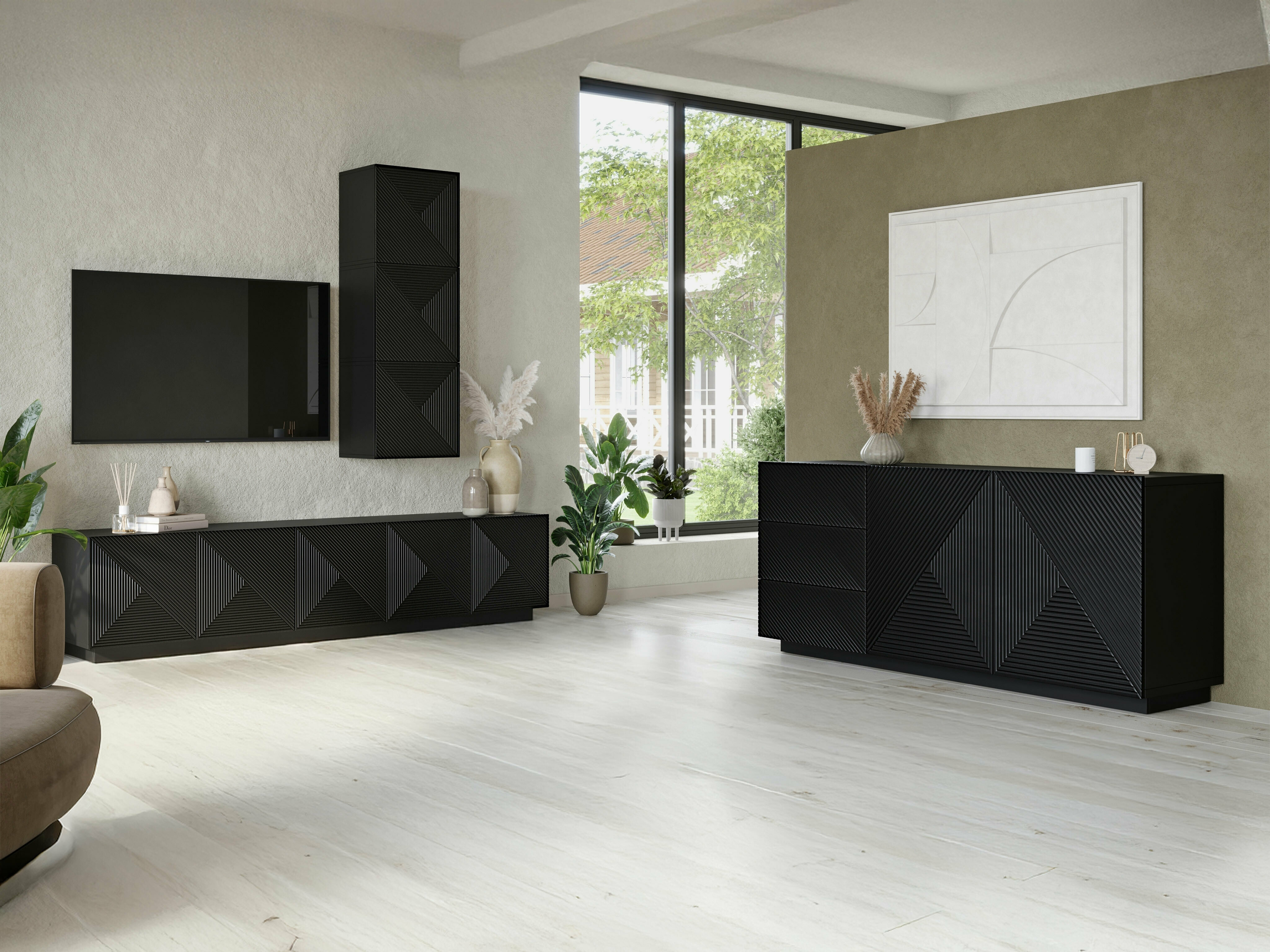 TV galds Dortivi 103 (Matēts melns)