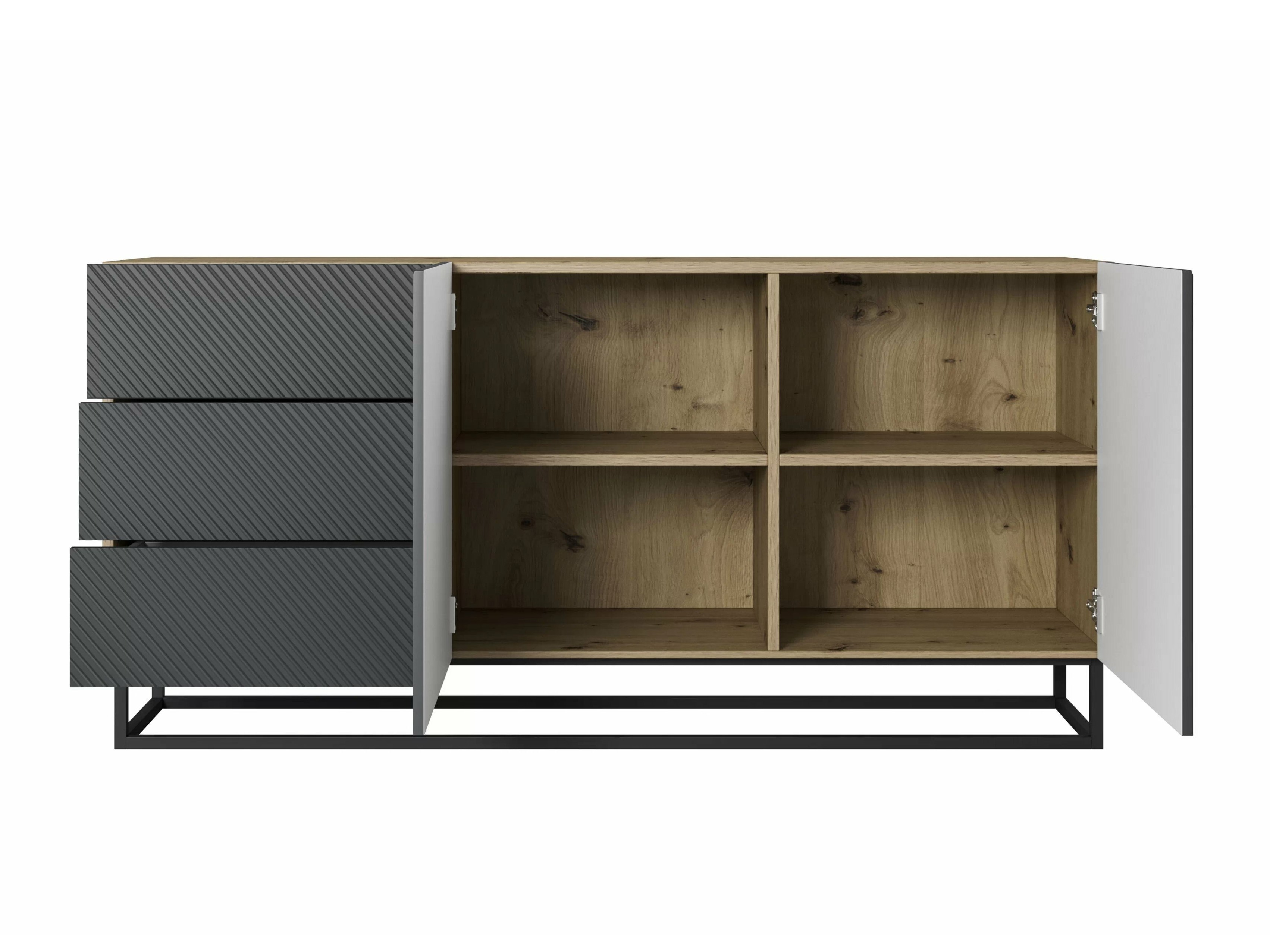 Viesistabas komplekts Dortivi 122 (Artisan ozols + Matēts pelēks)