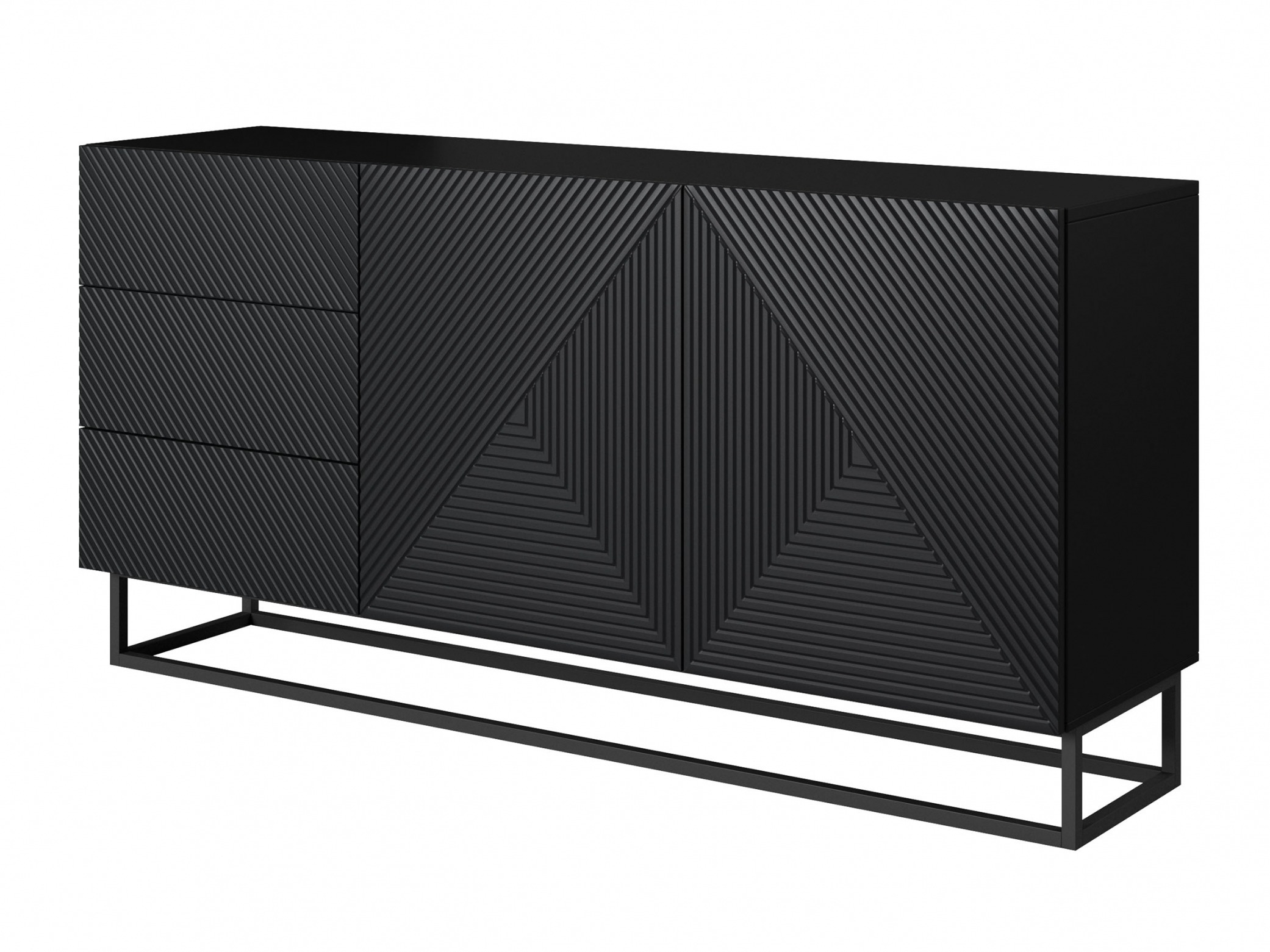 Viesistabas komplekts Dortivi 123 (Matēts melns)