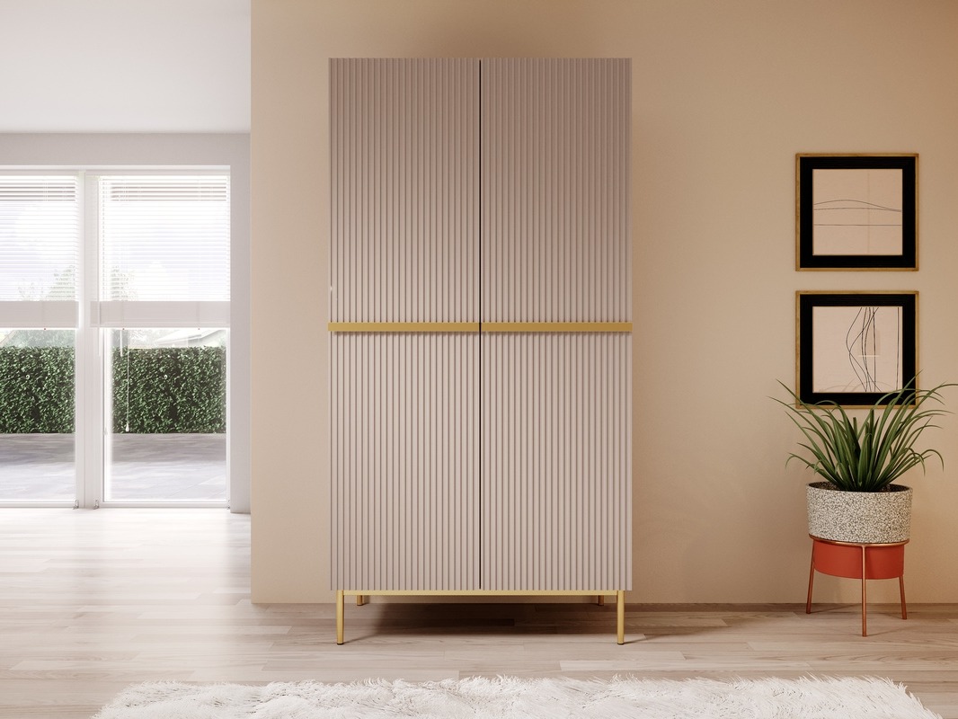 Skapis Melfelu 123 (Tumši rozā)