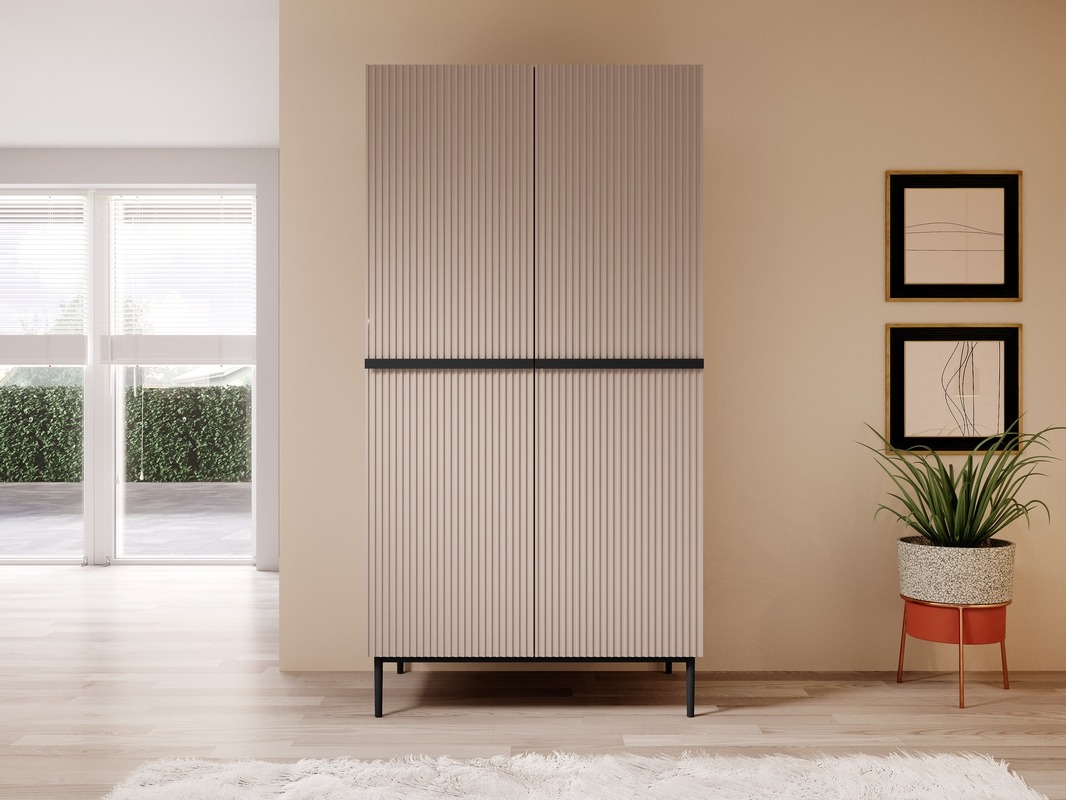 Skapis Melfelu 123 (Tumši rozā)