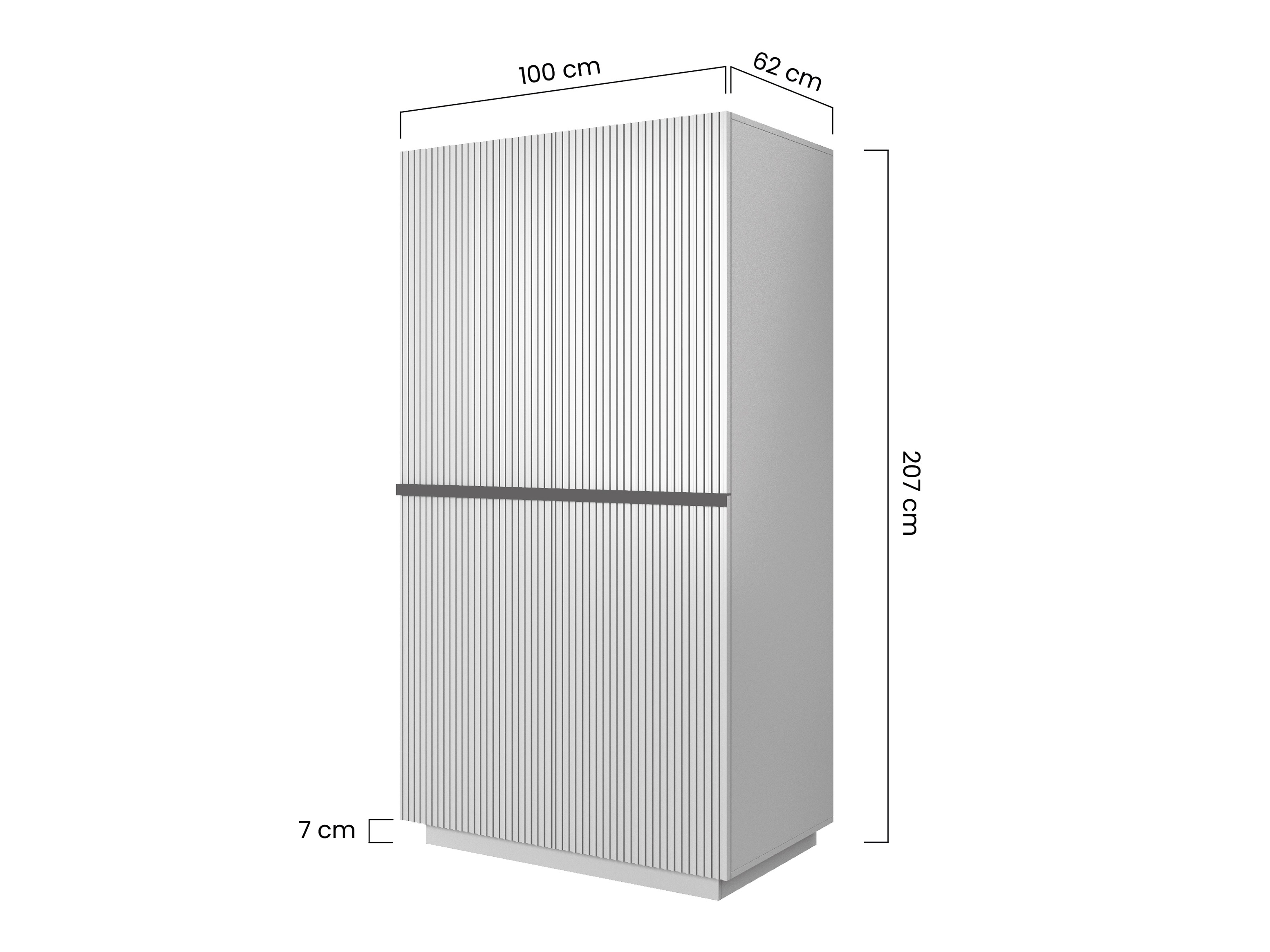 Skapis Melfelu 124 (Tumši rozā)