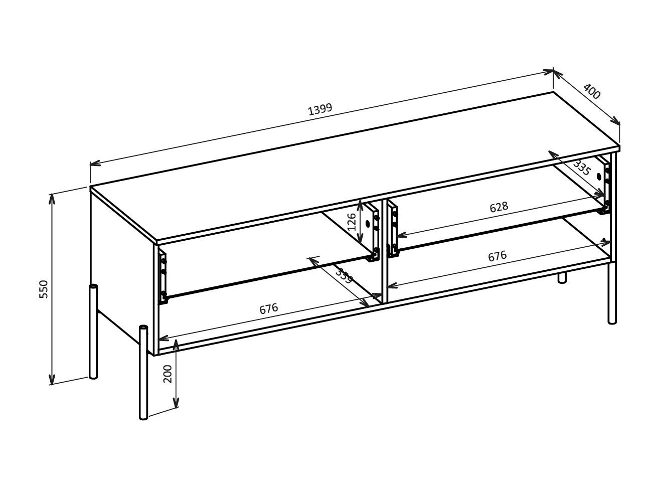 TV galds Levtenu 108 (Kašmirs)