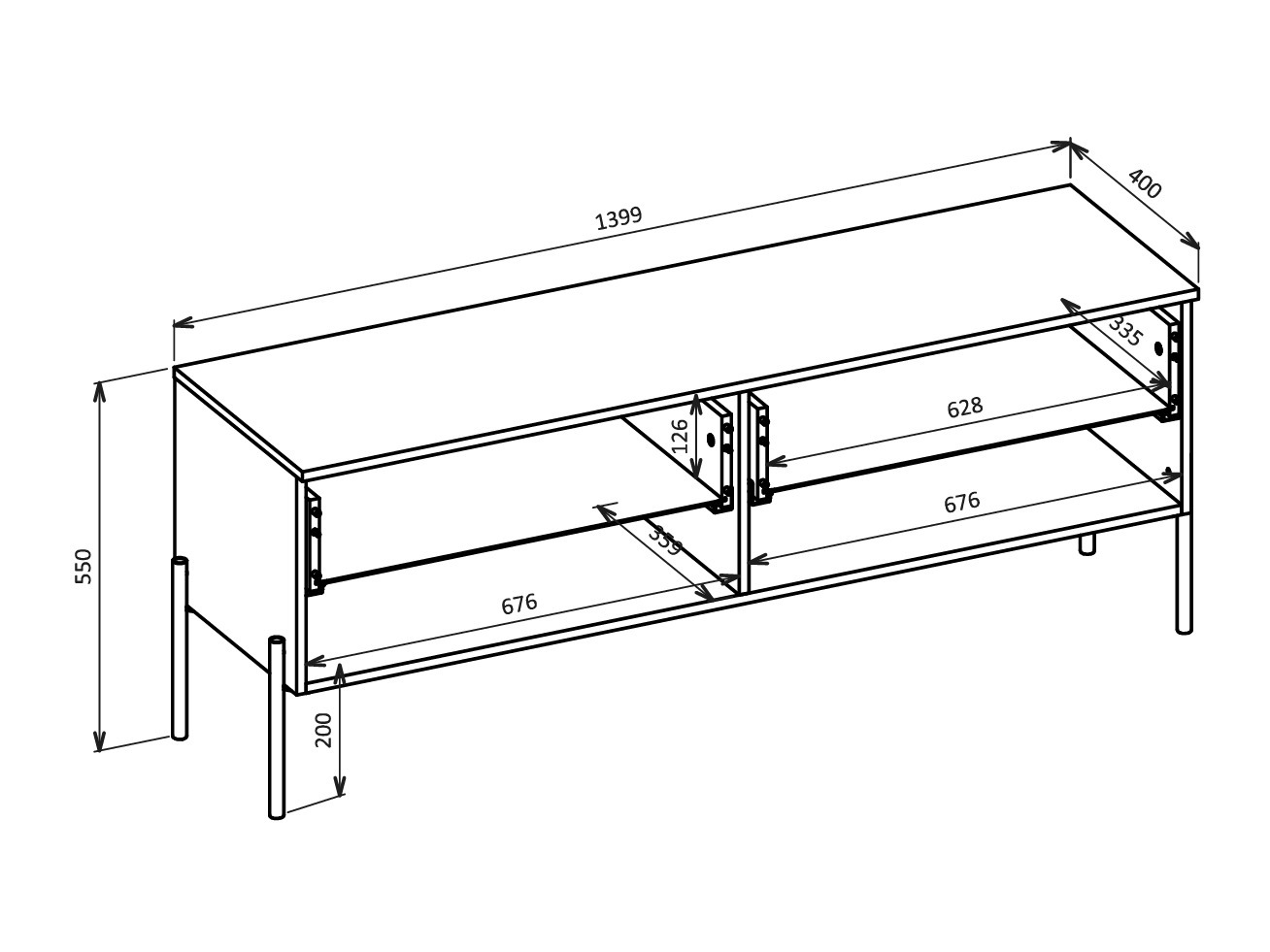 TV galds Levtenu 108 (Ozols)