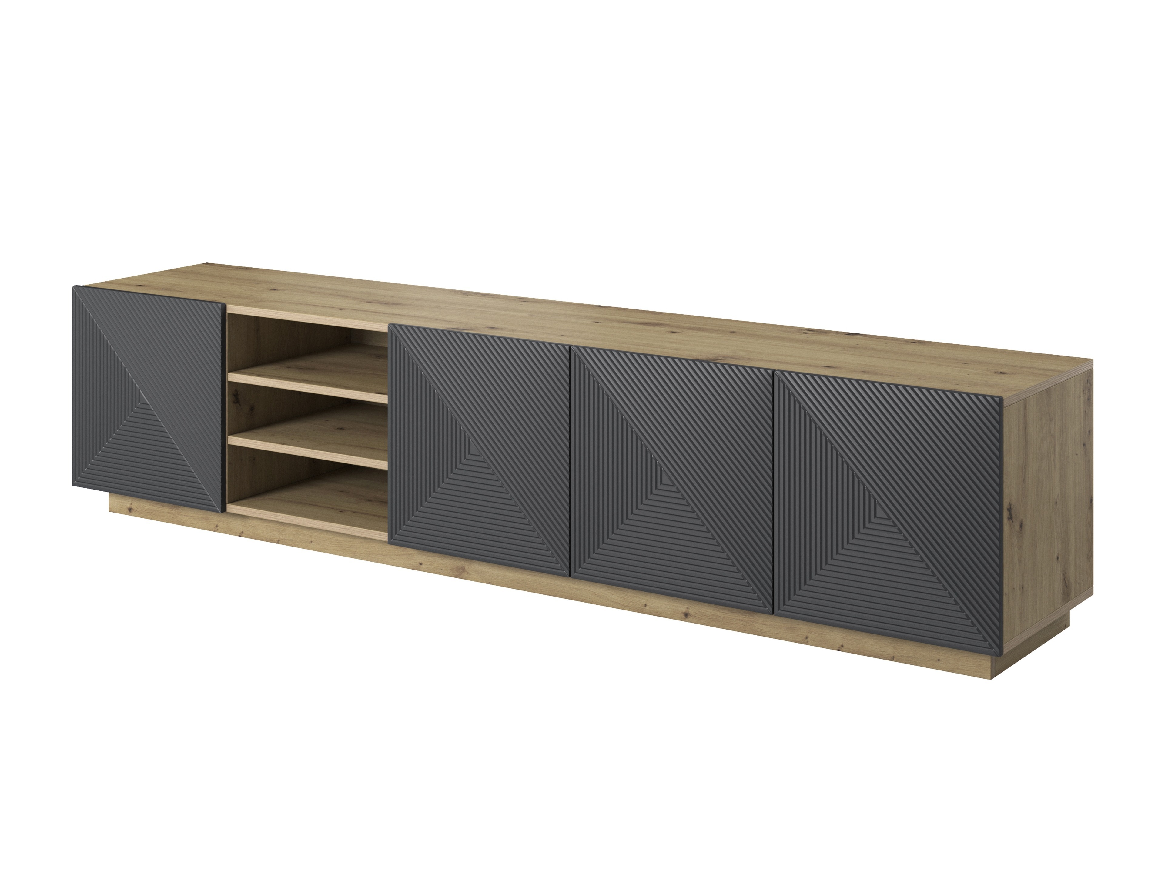 Viesistabas komplekts Dortivi 124 (Artisan ozols + Matēts pelēks)