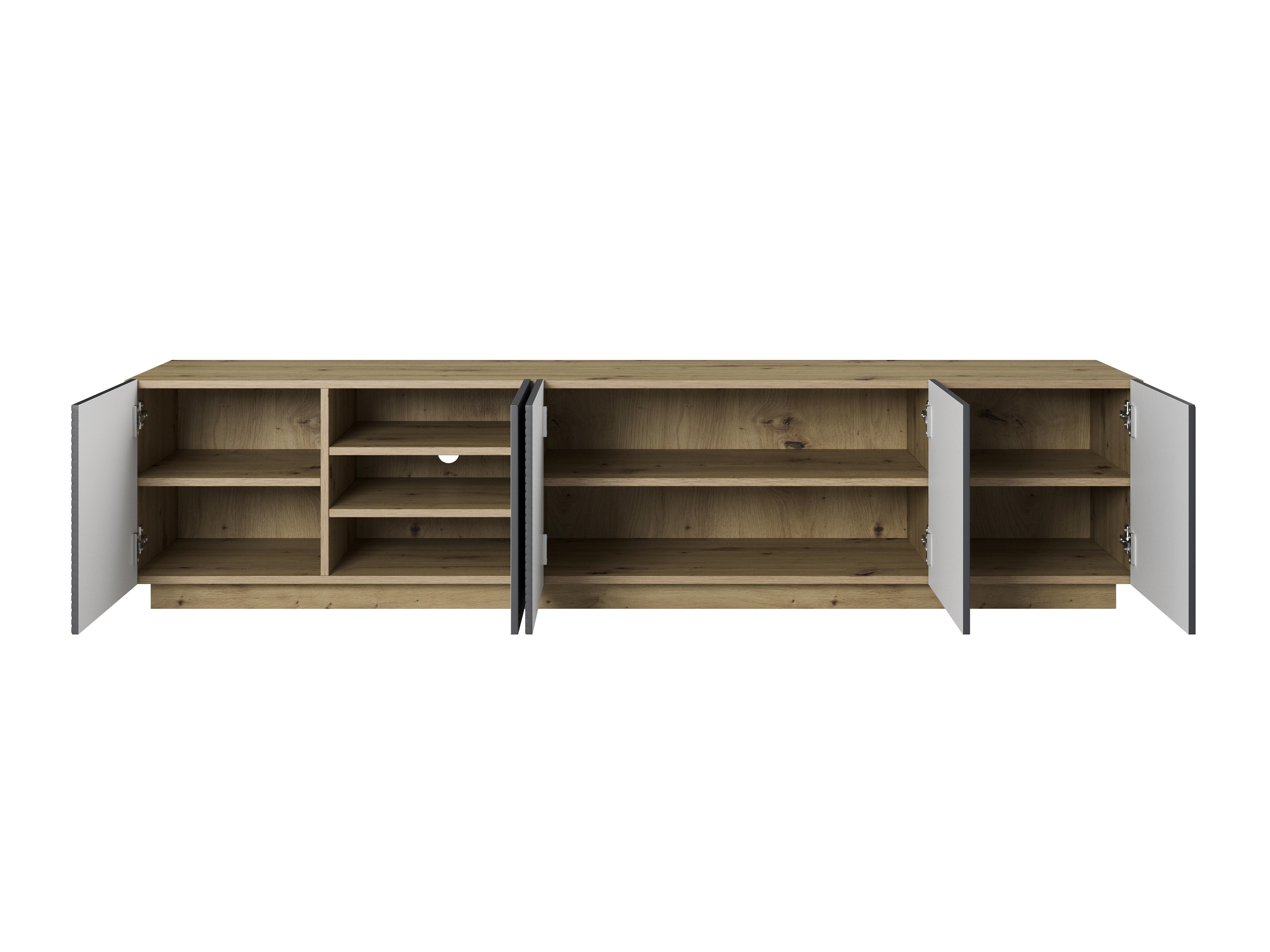 Viesistabas komplekts Dortivi 124 (Artisan ozols + Matēts pelēks)