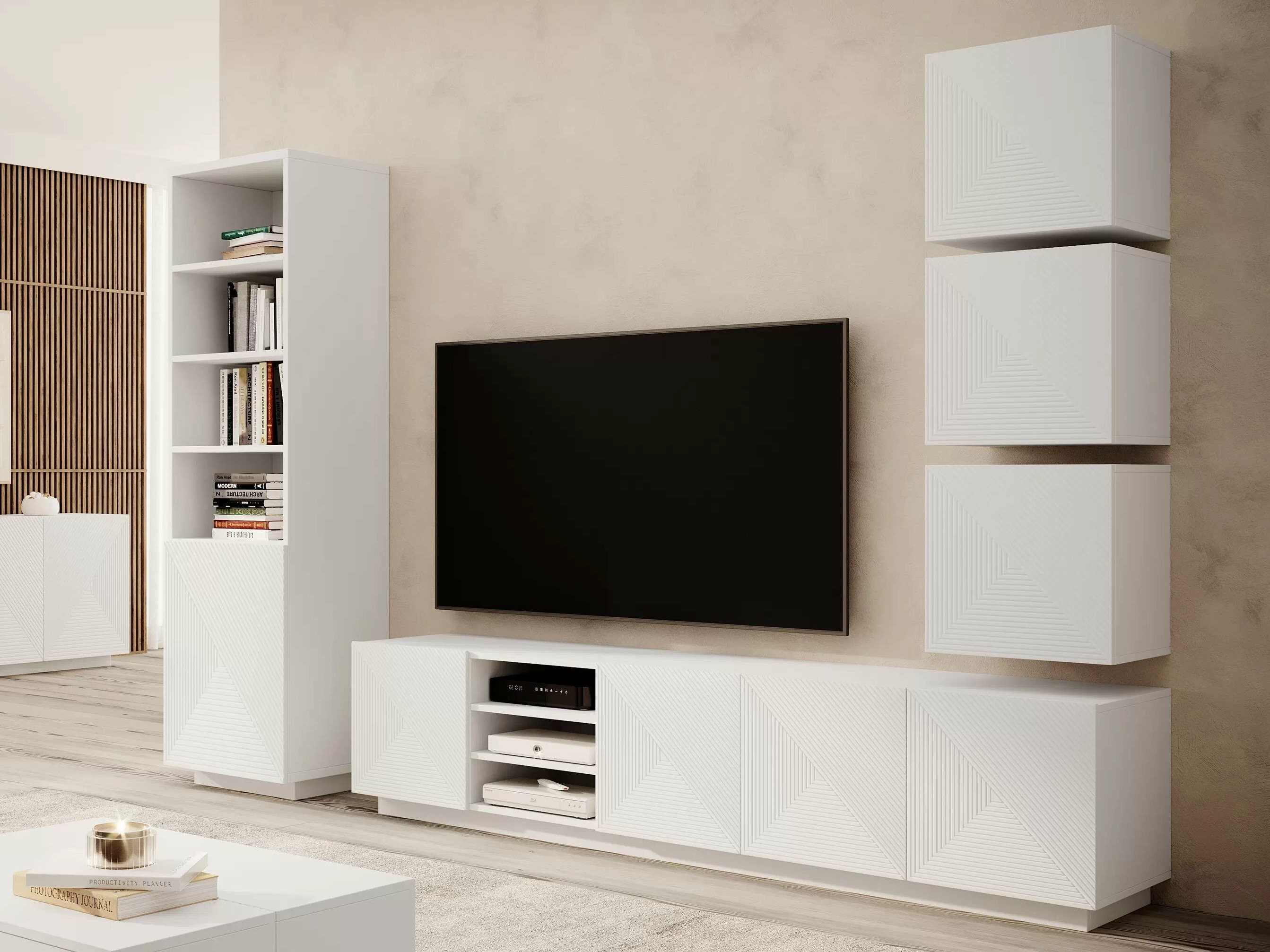 Viesistabas komplekts Dortivi 124 (Matēts balts)