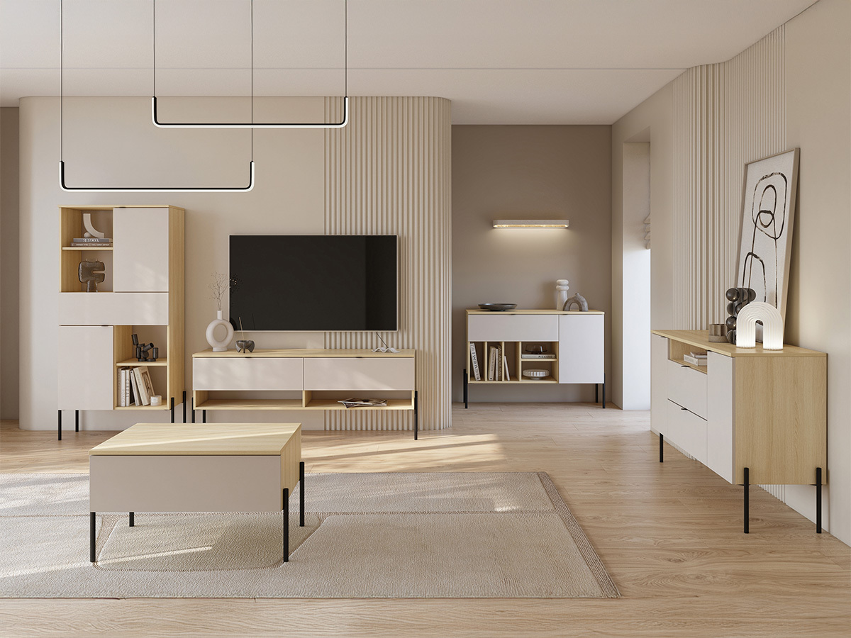 Набор для гостиной Levtenu 118 (Дуб + Кашемир)