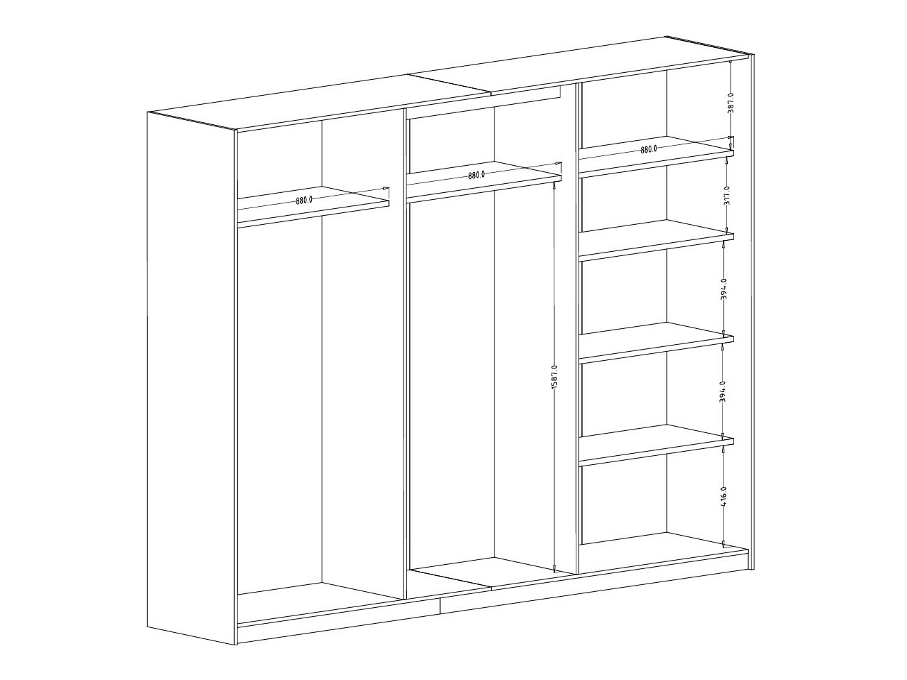 Шкаф Austin 370 (Кашемир + Congo)