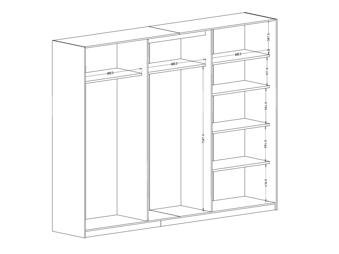 Шкаф Austin 370 (Кашемир + Congo)