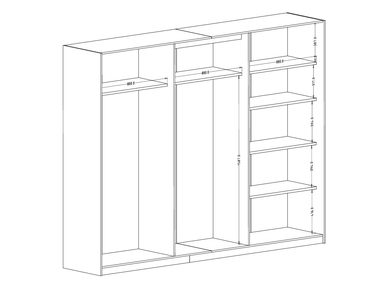 Skapis Austin 370 (Ozols)