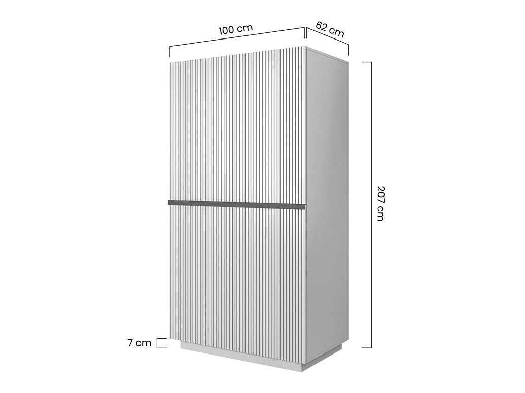Skapis Melfelu 125 (Melns)
