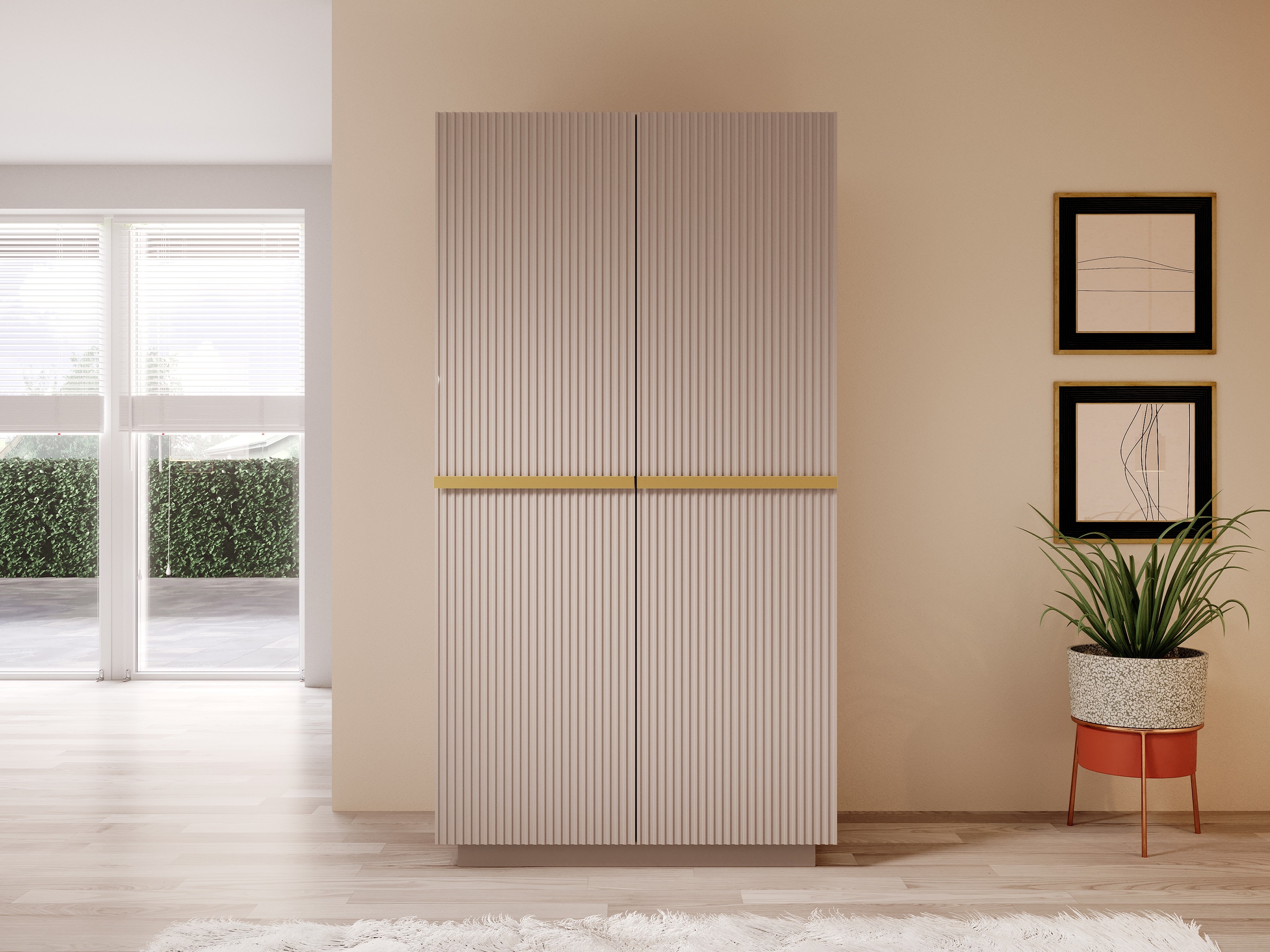 Skapis Melfelu 125 (Tumši rozā)