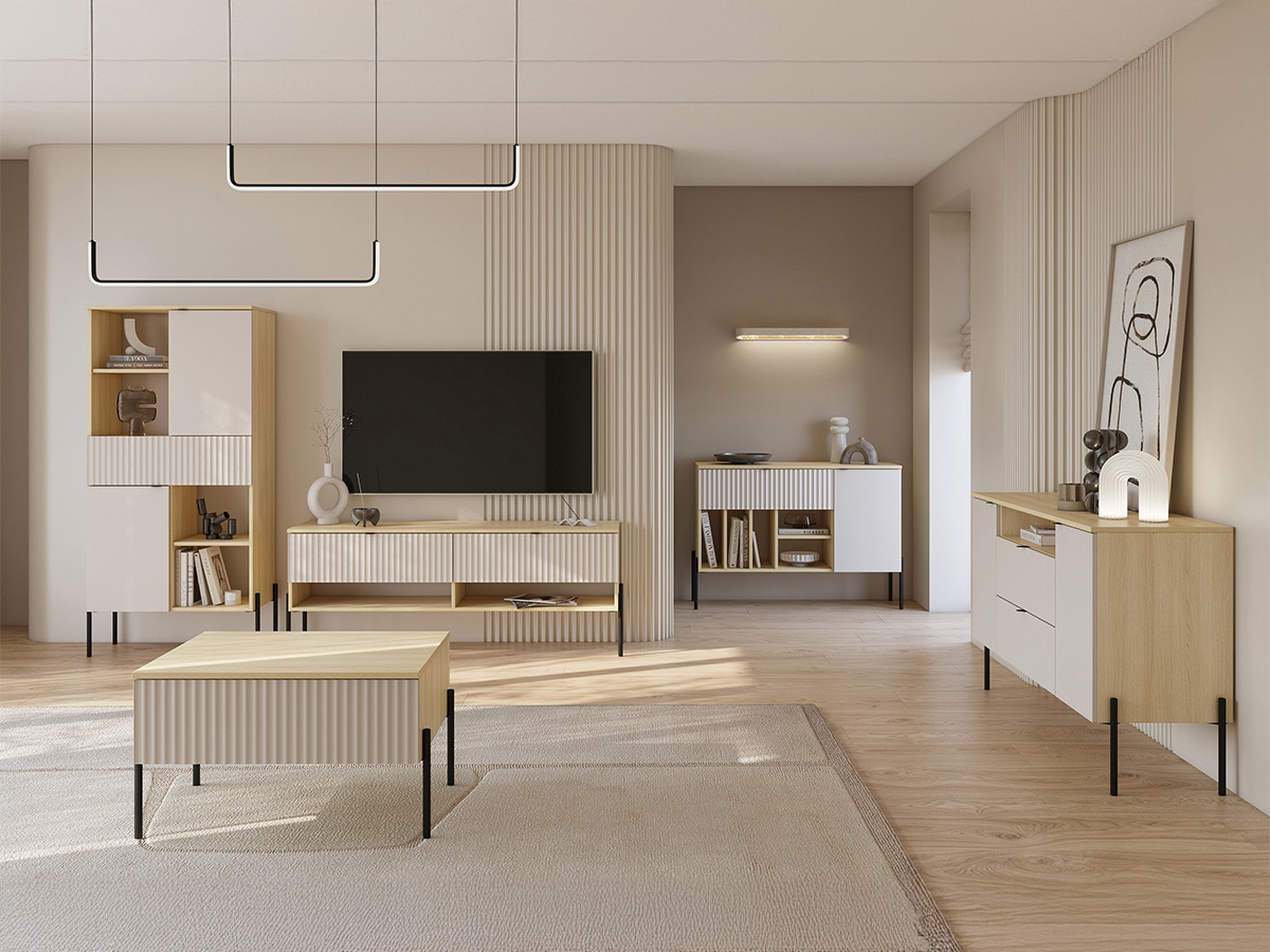 Viesistabas komplekts Levtenu 119 (Ozols + Kašmirs)