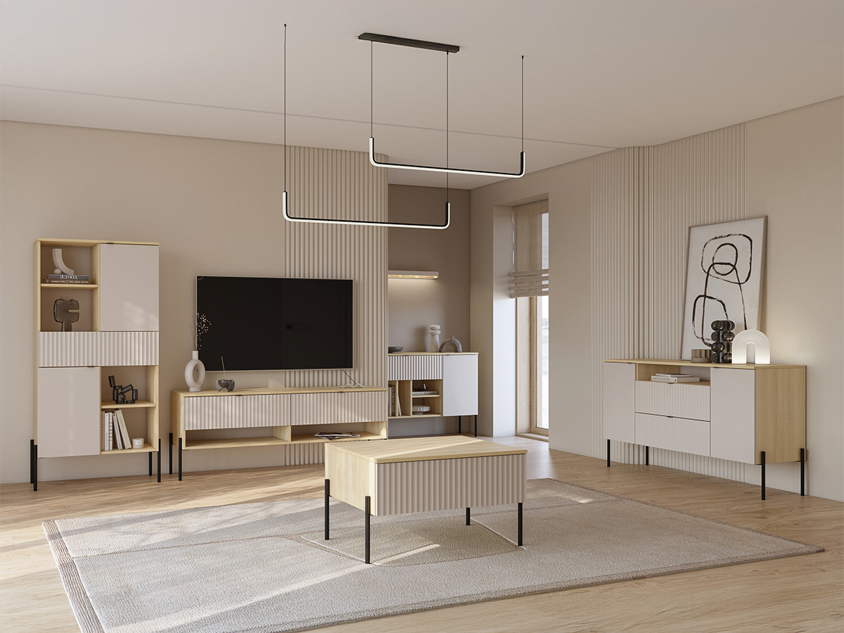 Журнальный столик Levtenu 117 (Дуб + Кашемир)