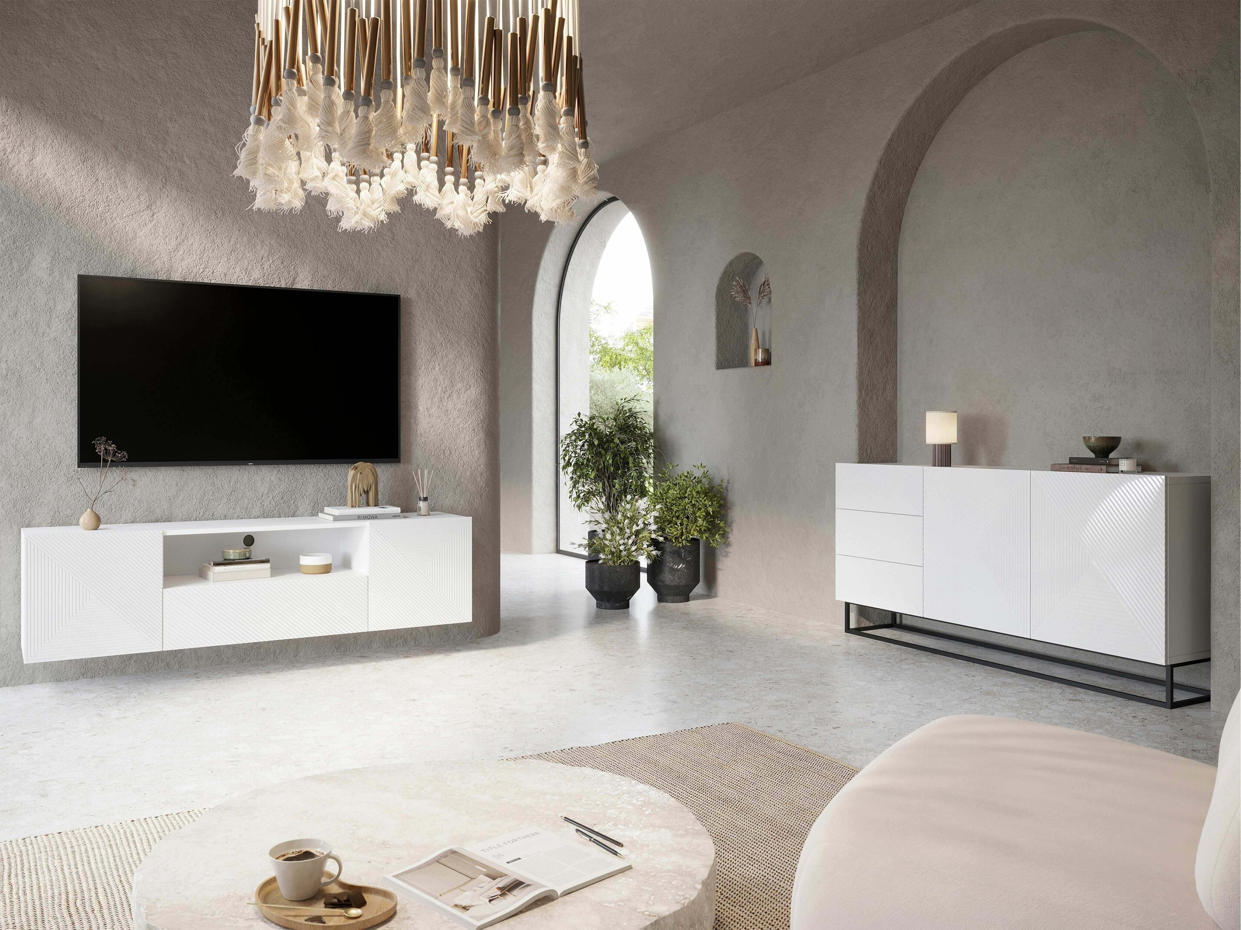 Kumode Dortivi 114 (Glancēts balts)