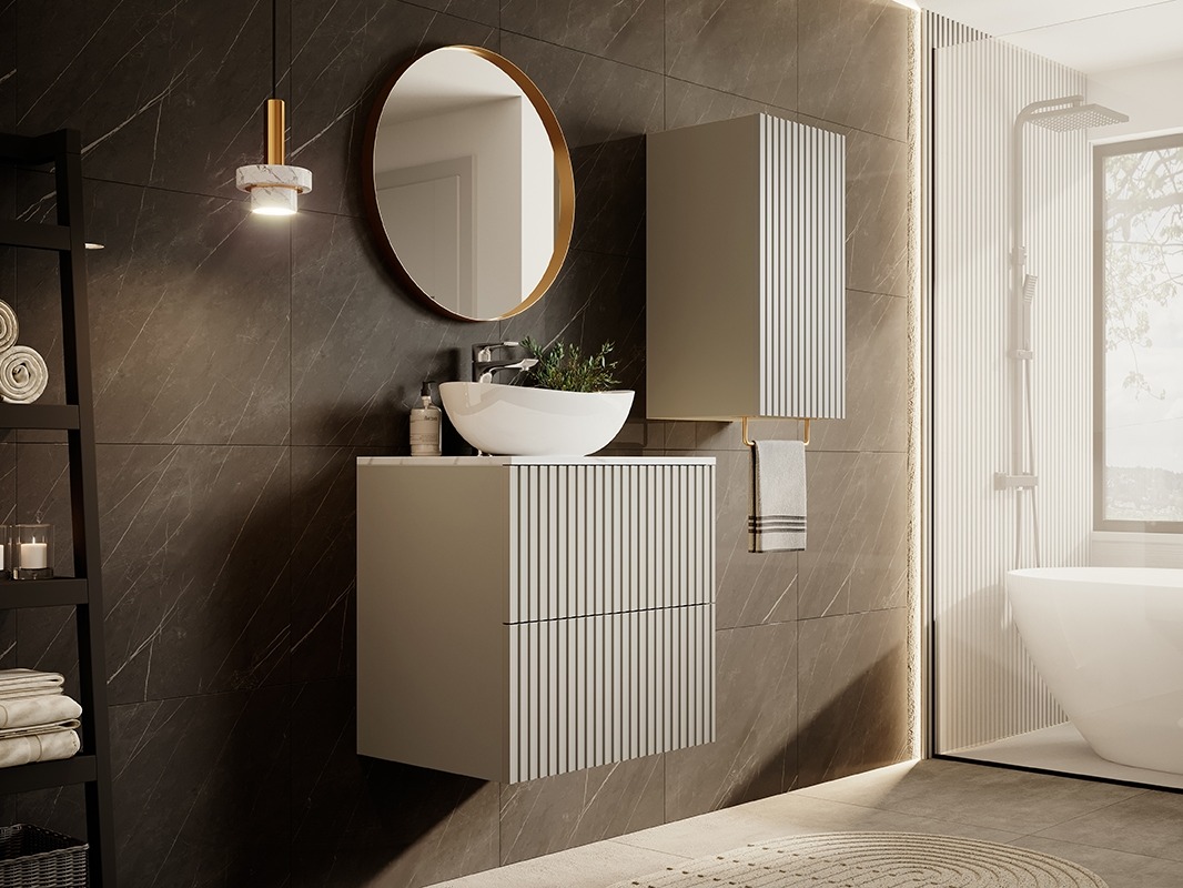 Настенный шкафчик для ванной комнаты Melfelu 128 (Кашемир)