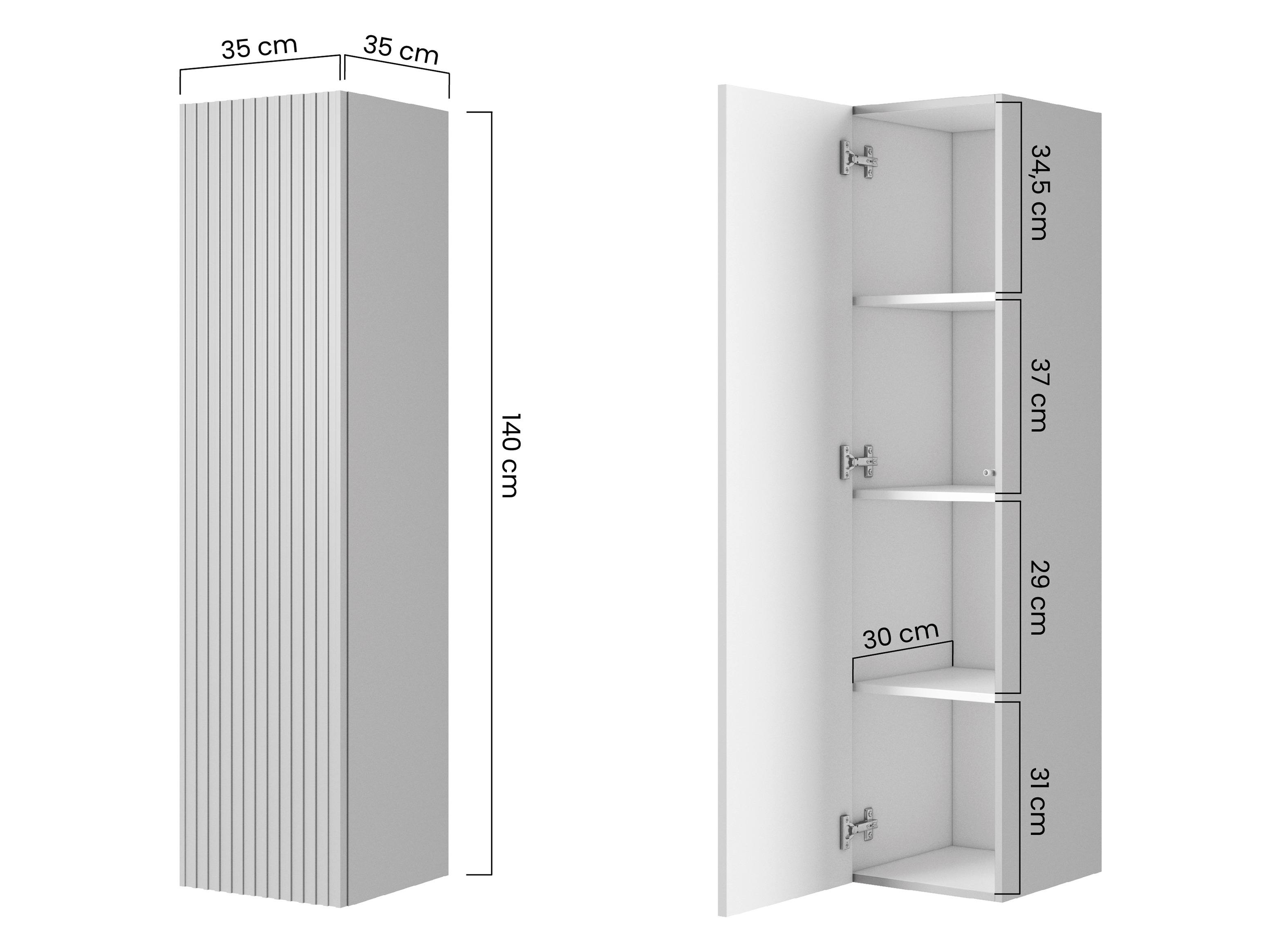 Настенный шкафчик для ванной комнаты Melfelu 129 (Чёрный)