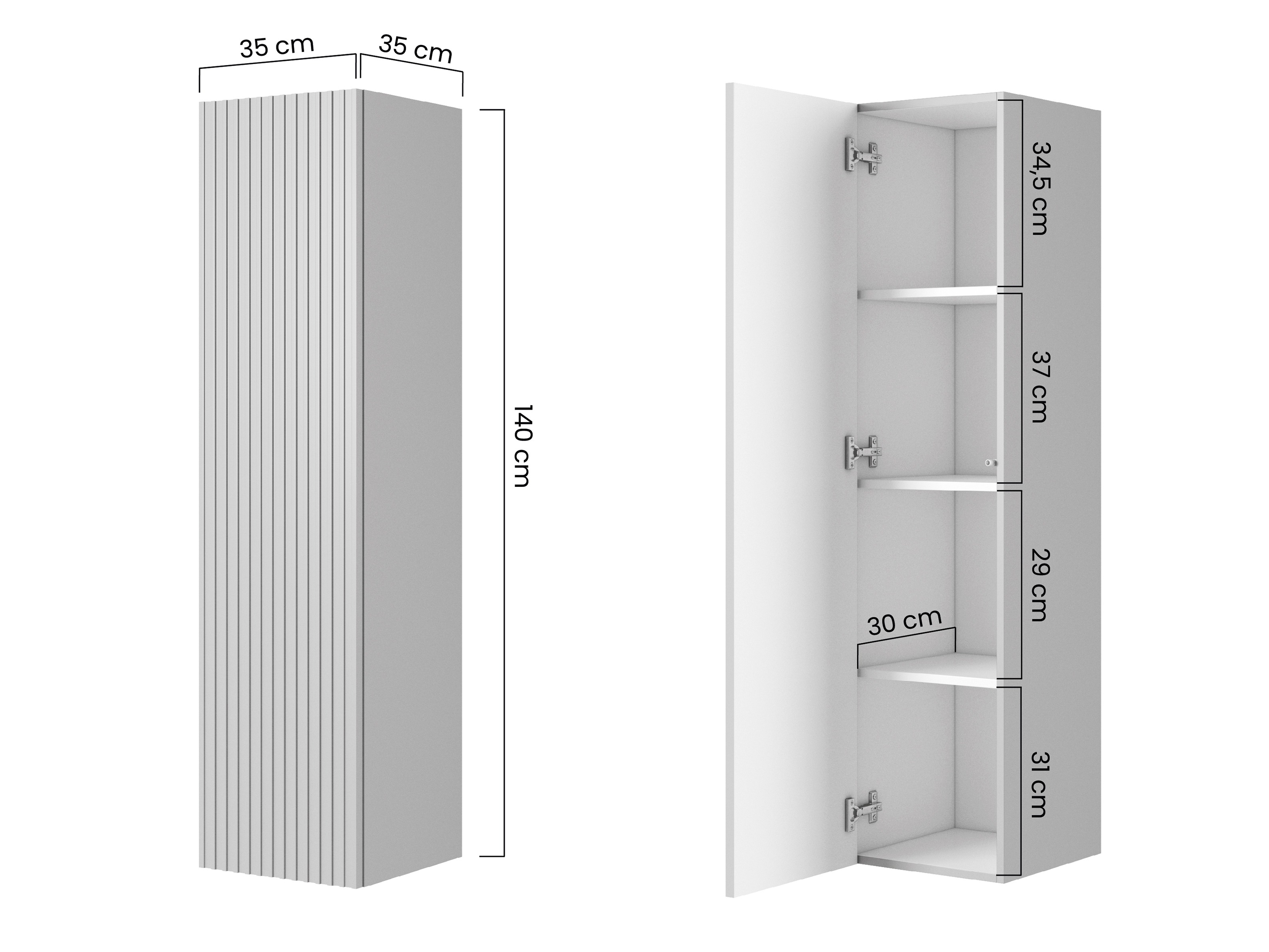 Настенный шкафчик для ванной комнаты Melfelu 129 (Розовый)