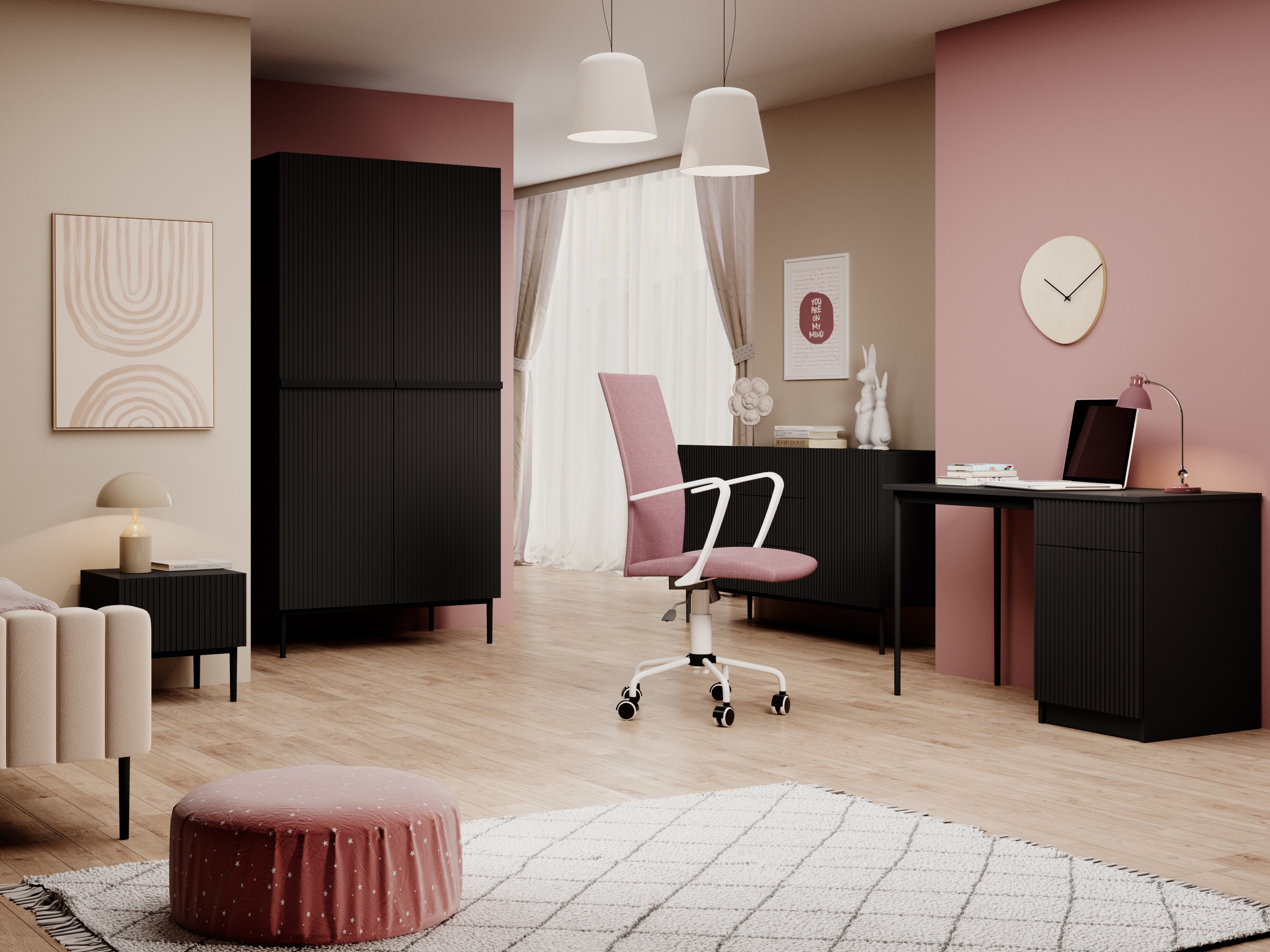 Письменный cтол Melfelu 131 (Чёрный)