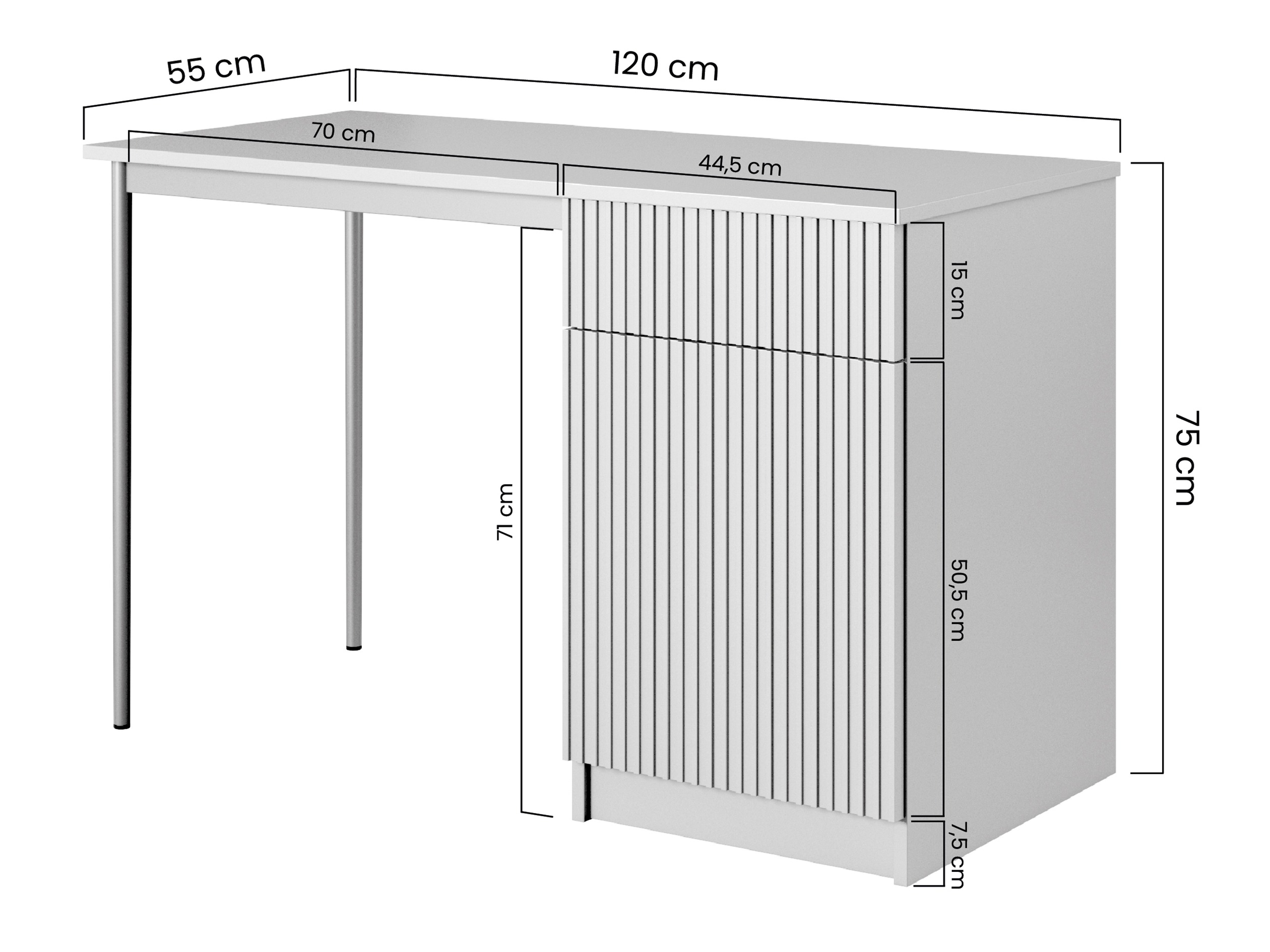 Письменный cтол Melfelu 131 (Чёрный)