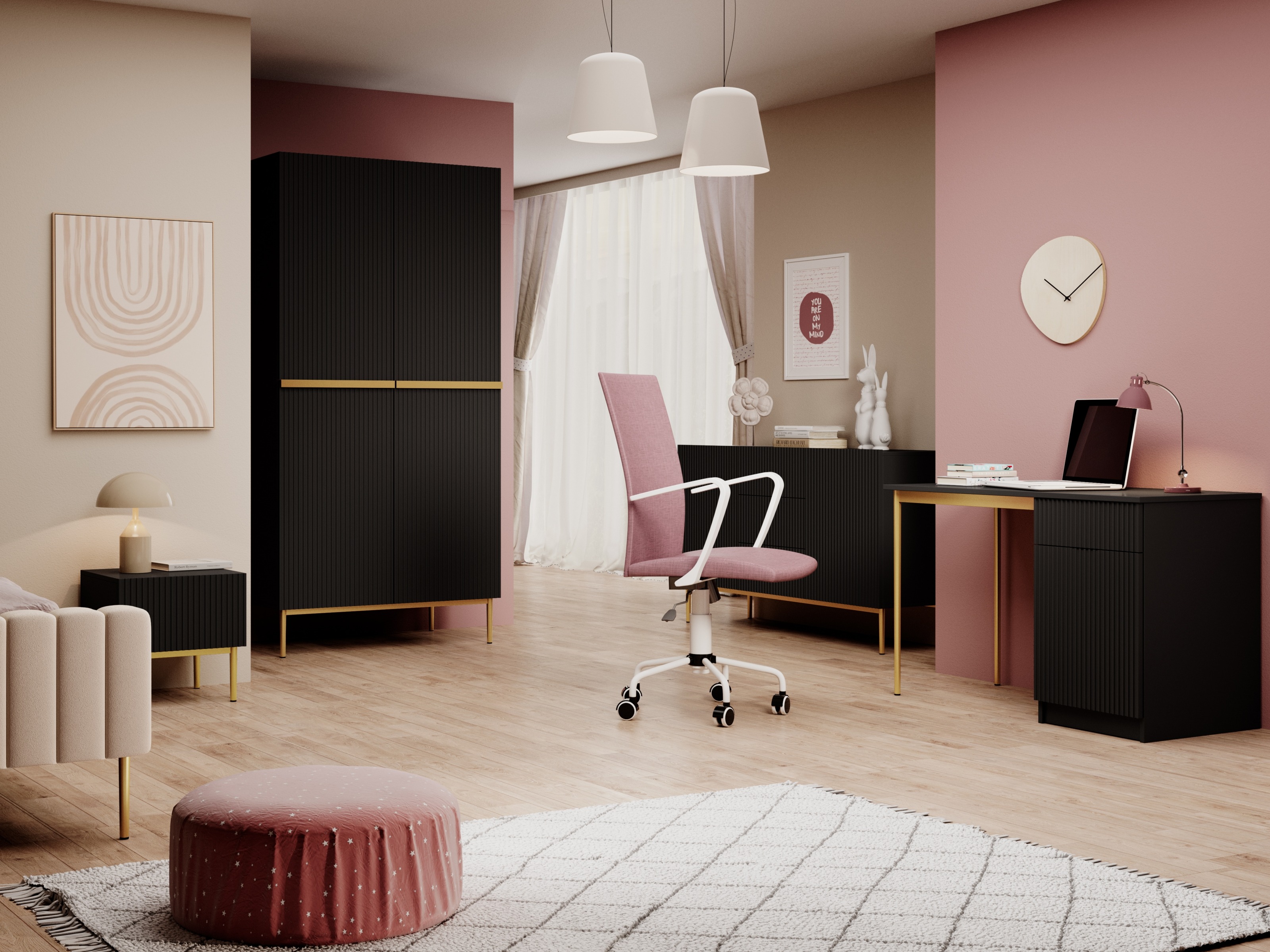 Письменный cтол Melfelu 131 (Золотой)