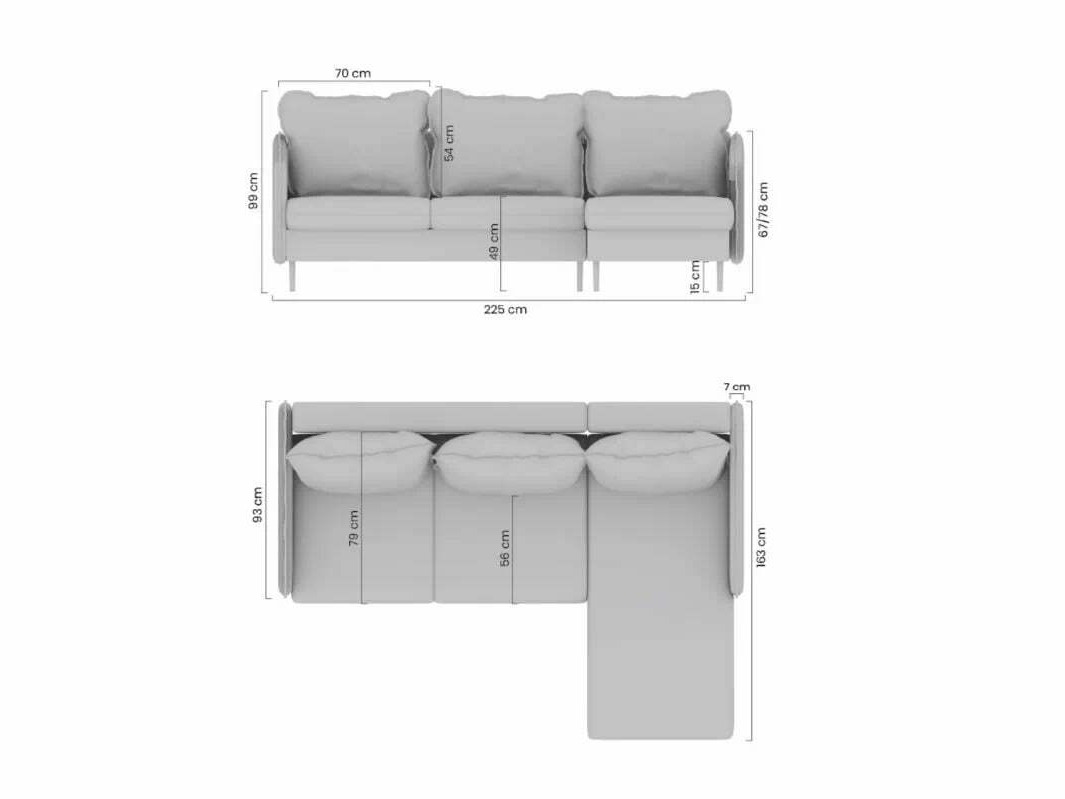 Stūra dīvāns Bowie 102 (Loft 02)