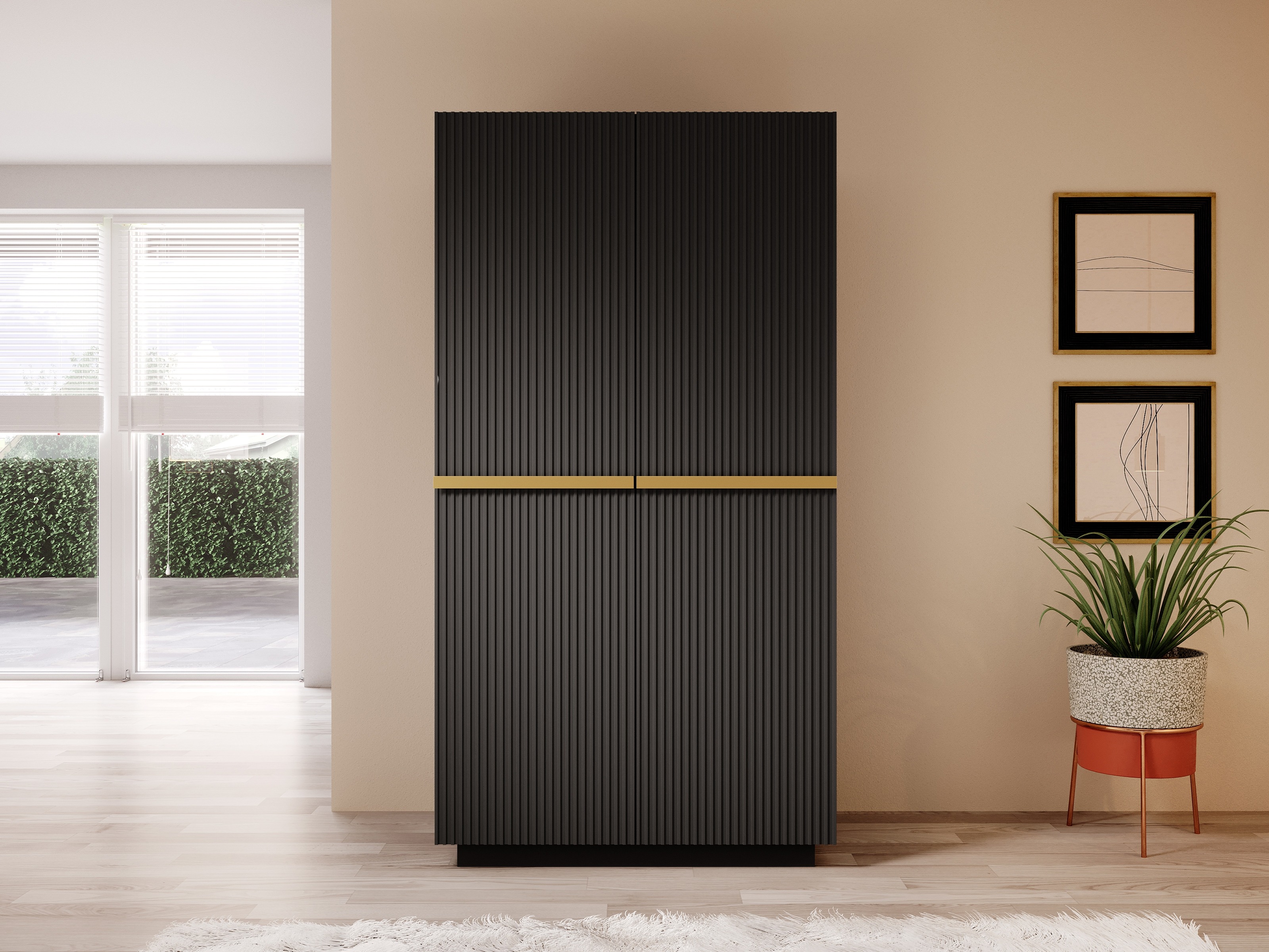 Skapis Melfelu 136 (Melns)