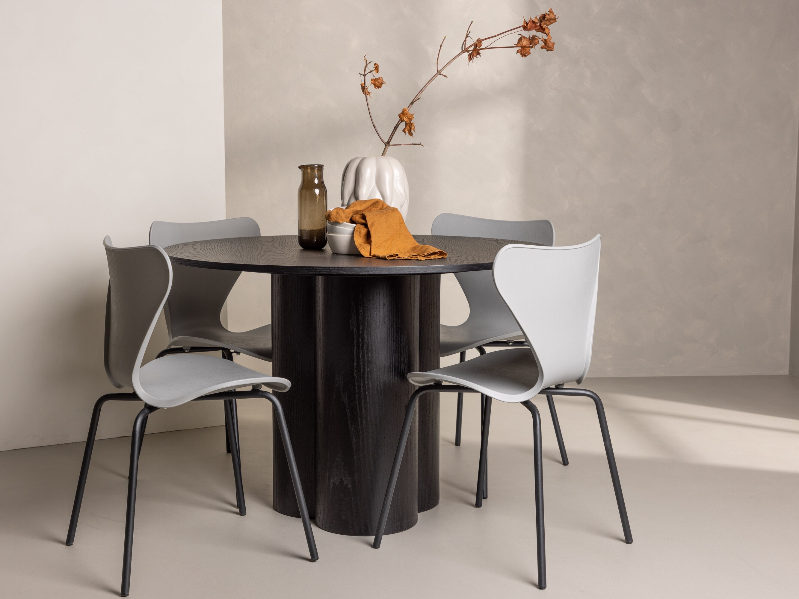 Ēdamistabas komplekts Dallas 4912 (Melns)