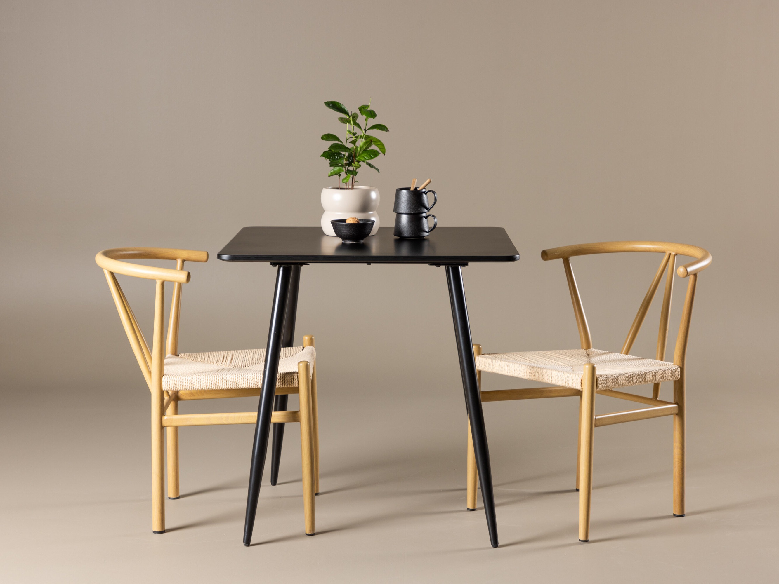 Ēdamistabas komplekts Dallas 4920 (Bēšs + Gaiši brūns)