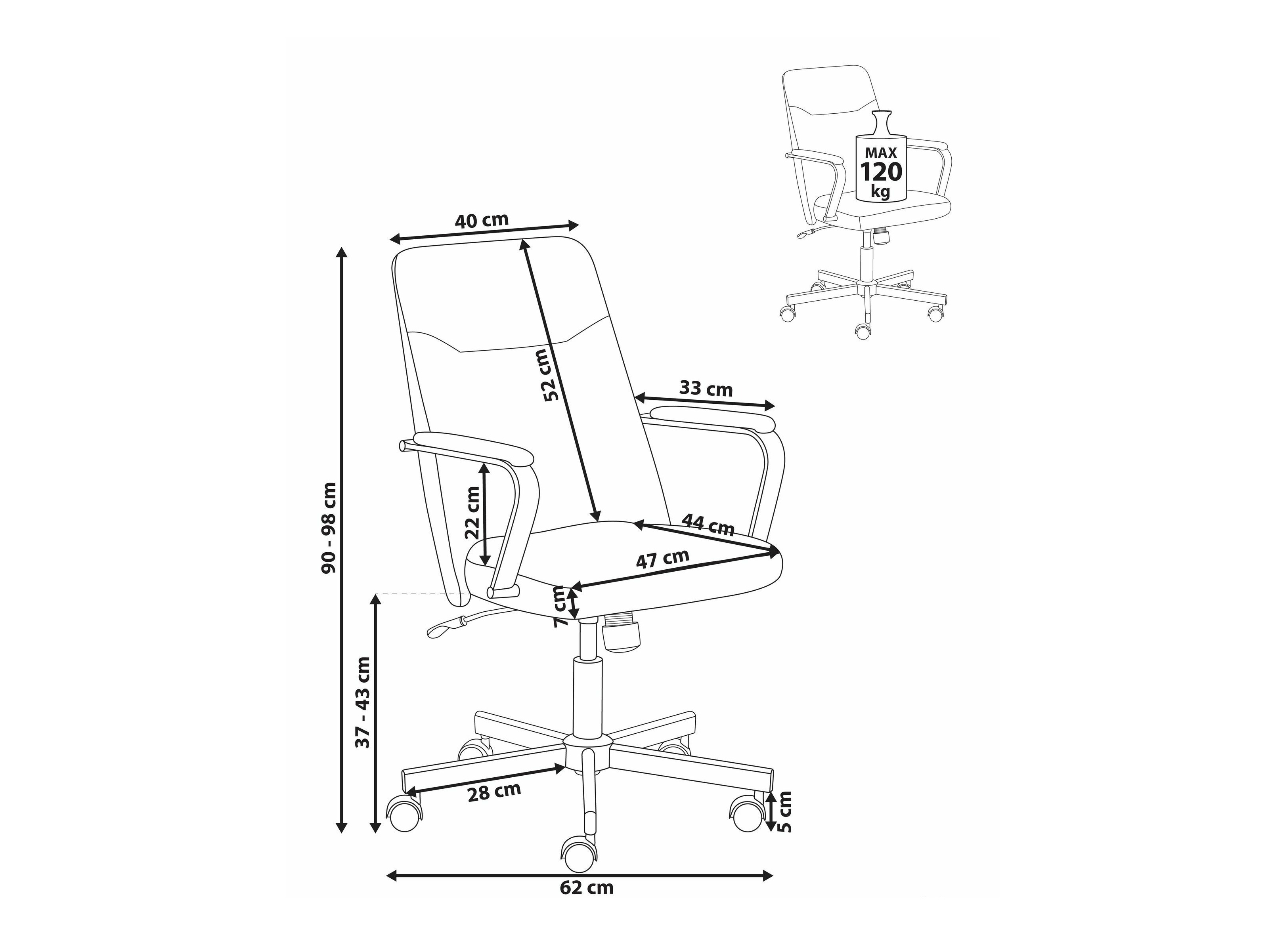 Biroja krēsls Berwyn 2758 (Gaiši brūns)