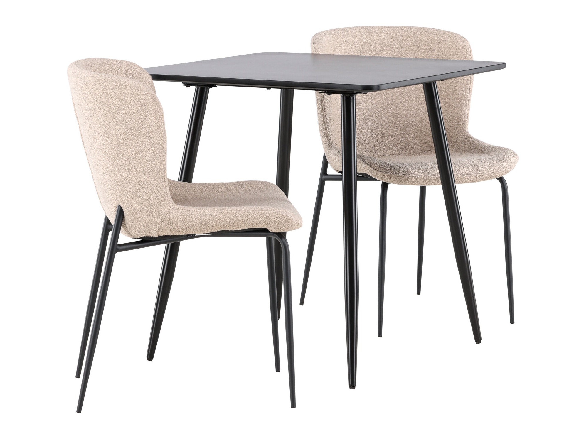 Ēdamistabas komplekts Dallas 4910 (Melns + Bēšs)