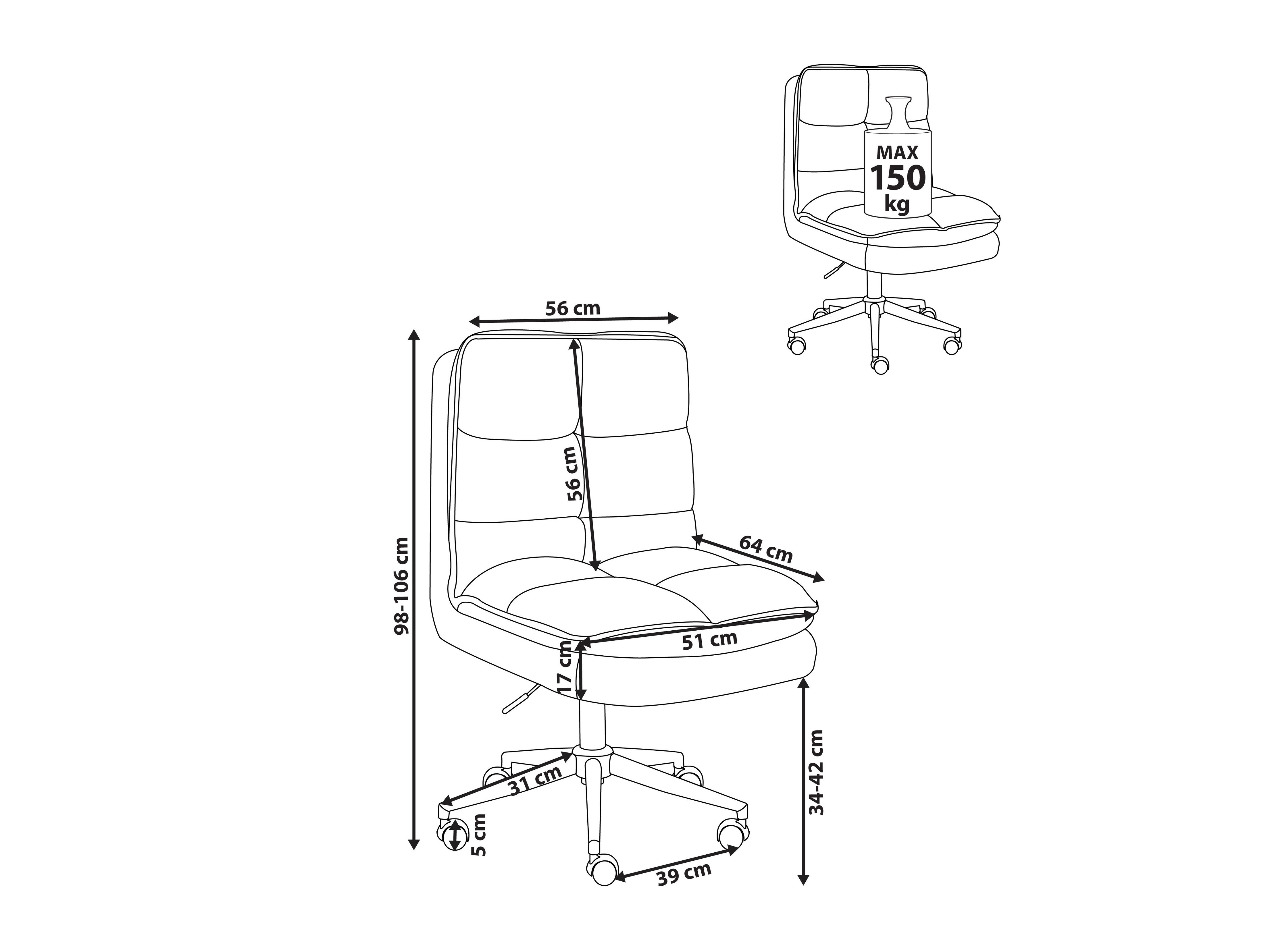 Biroja krēsls Berwyn 2761 (Coral)