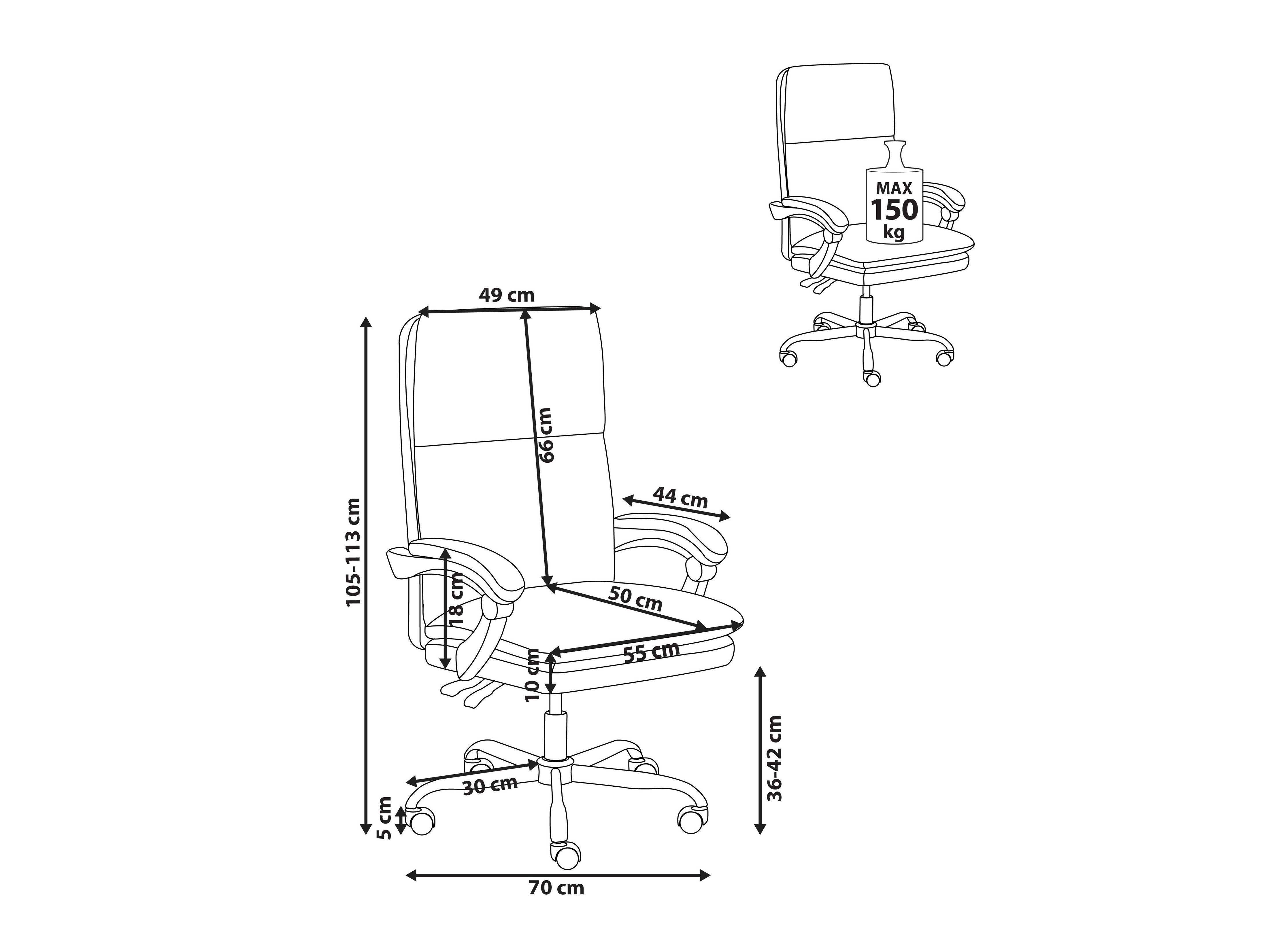 Biroja krēsls Berwyn 2762 (Krēms)