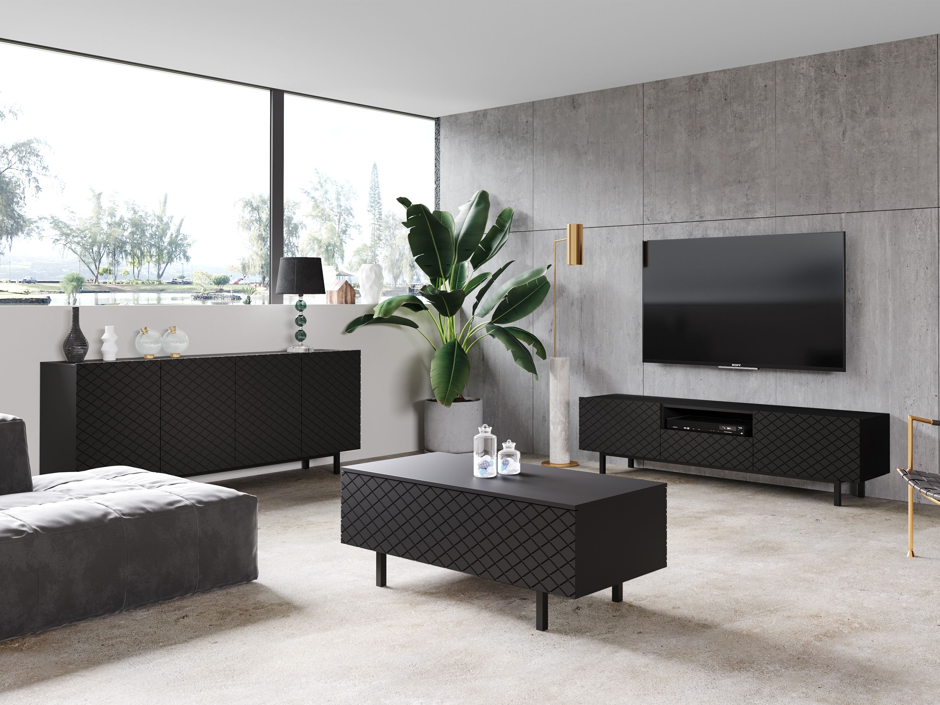 TV galds Felnuo 102 (Melns)