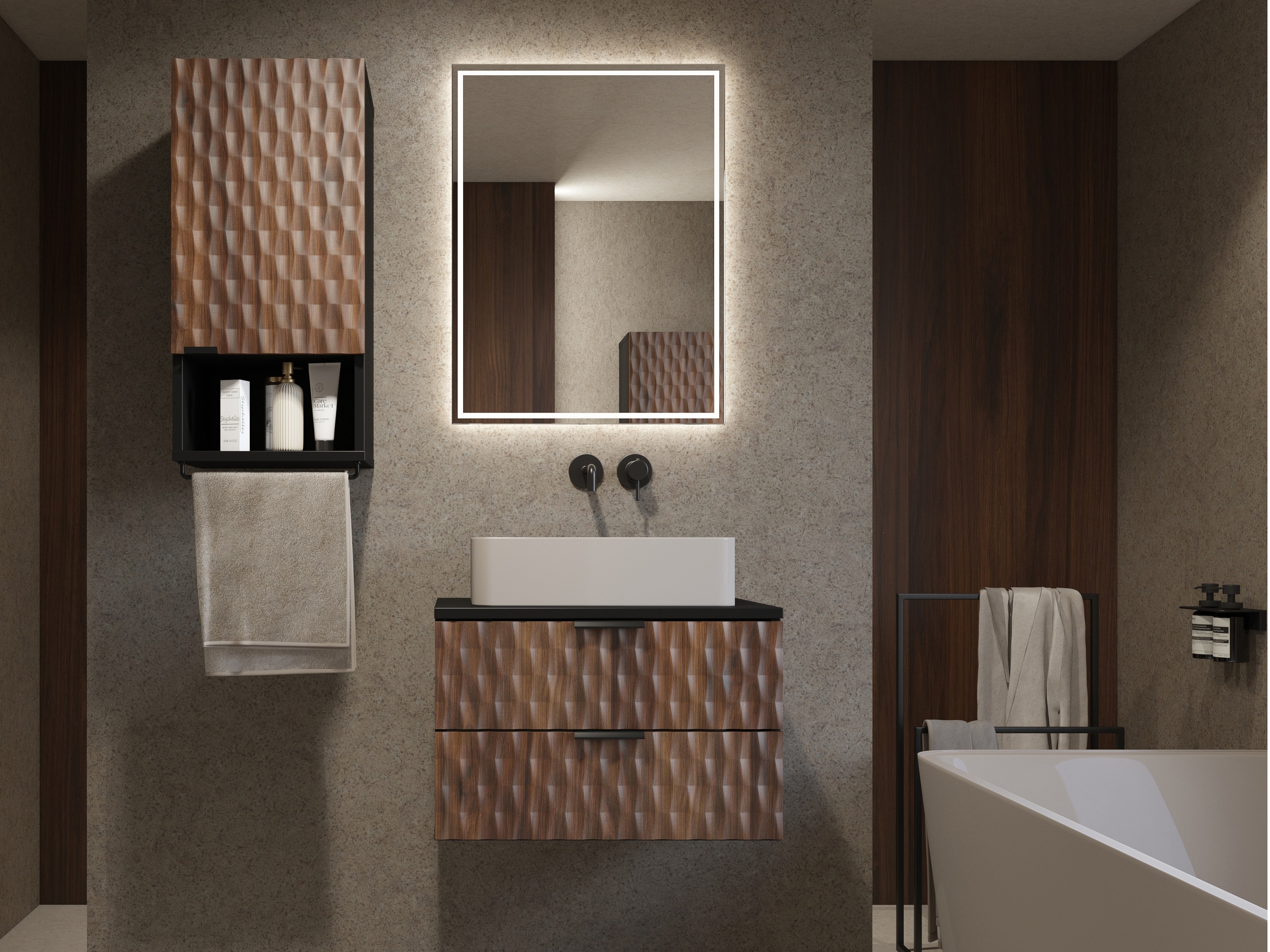 Piekarams vannas istabas skapītis izlietnei Elitese 102