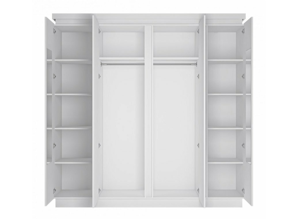 Guļamistabas komplekts Feldeli 122 (Balts + Glancēts balts)