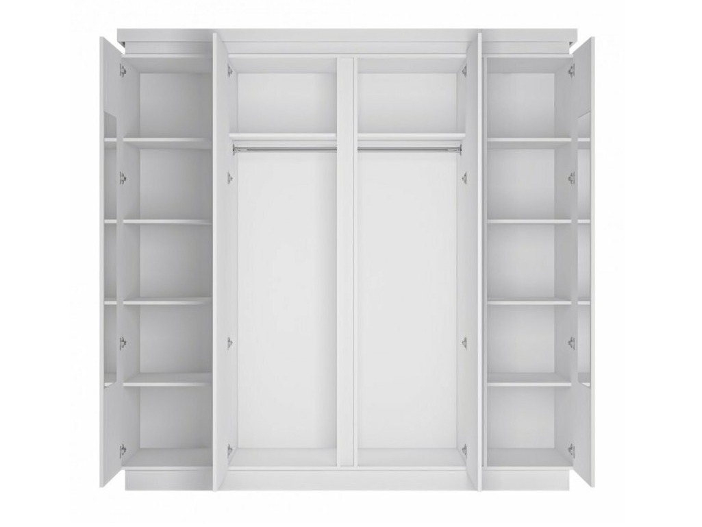 Guļamistabas komplekts Feldeli 122 (Balts + Glancēts balts)