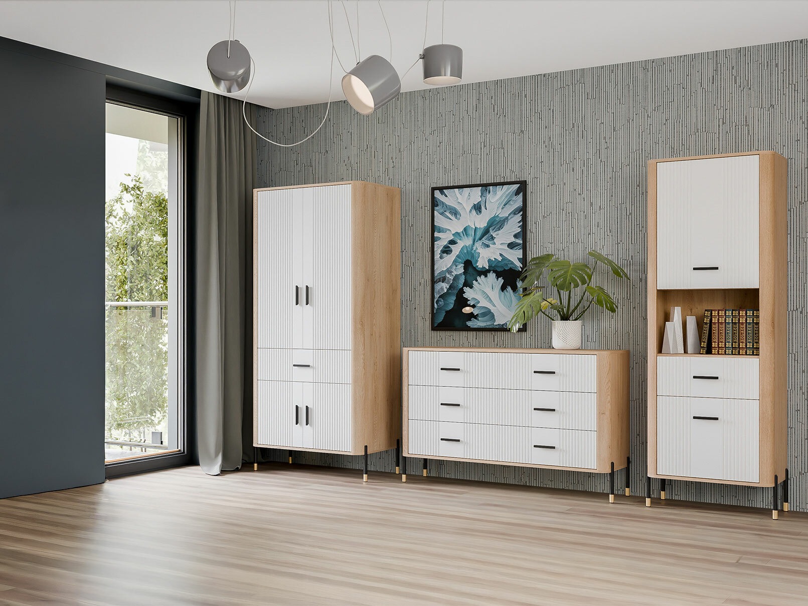 Skapis Flosora 133 (Balts)