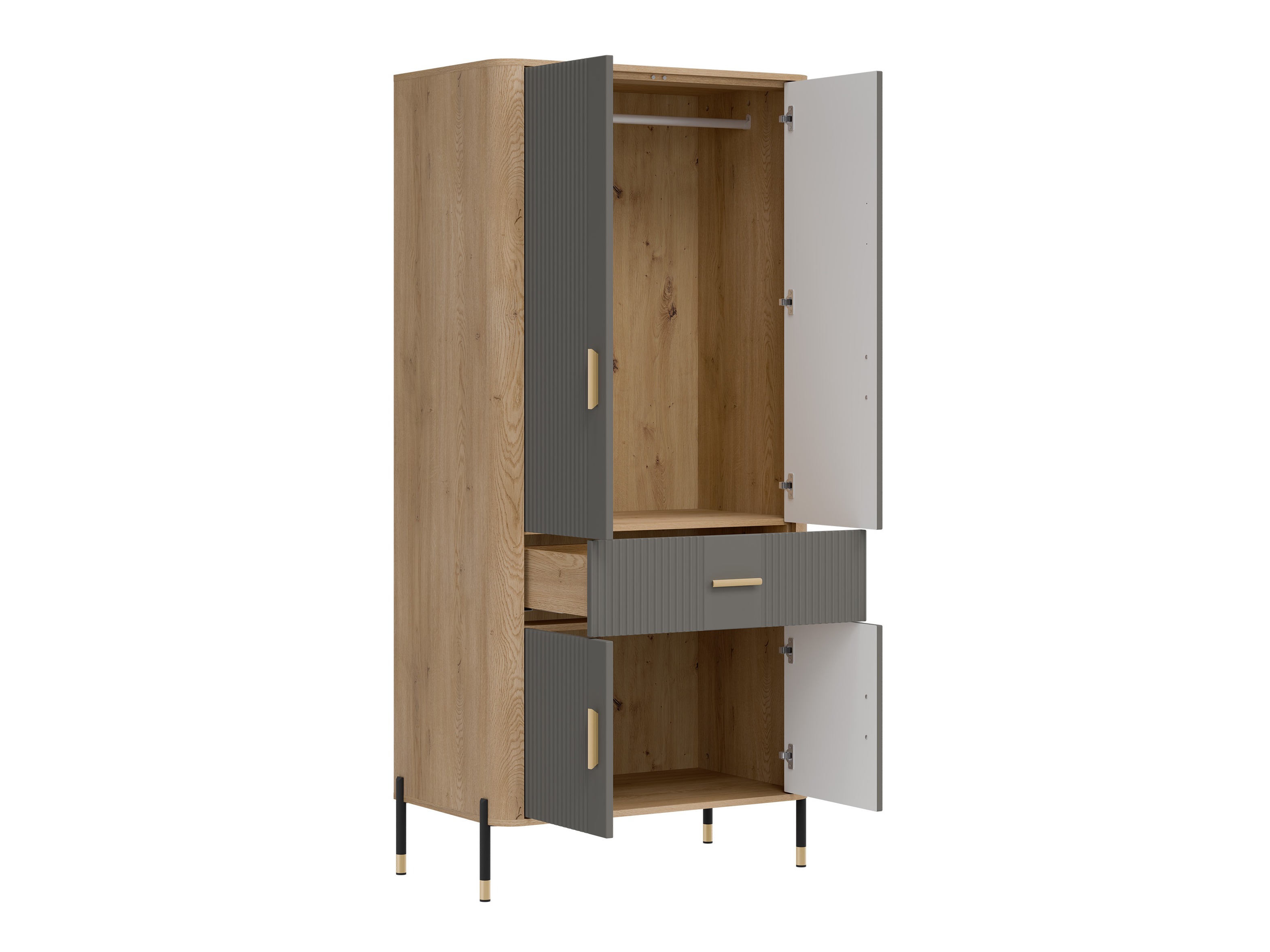 Skapis Flosora 133 (Pelēks)