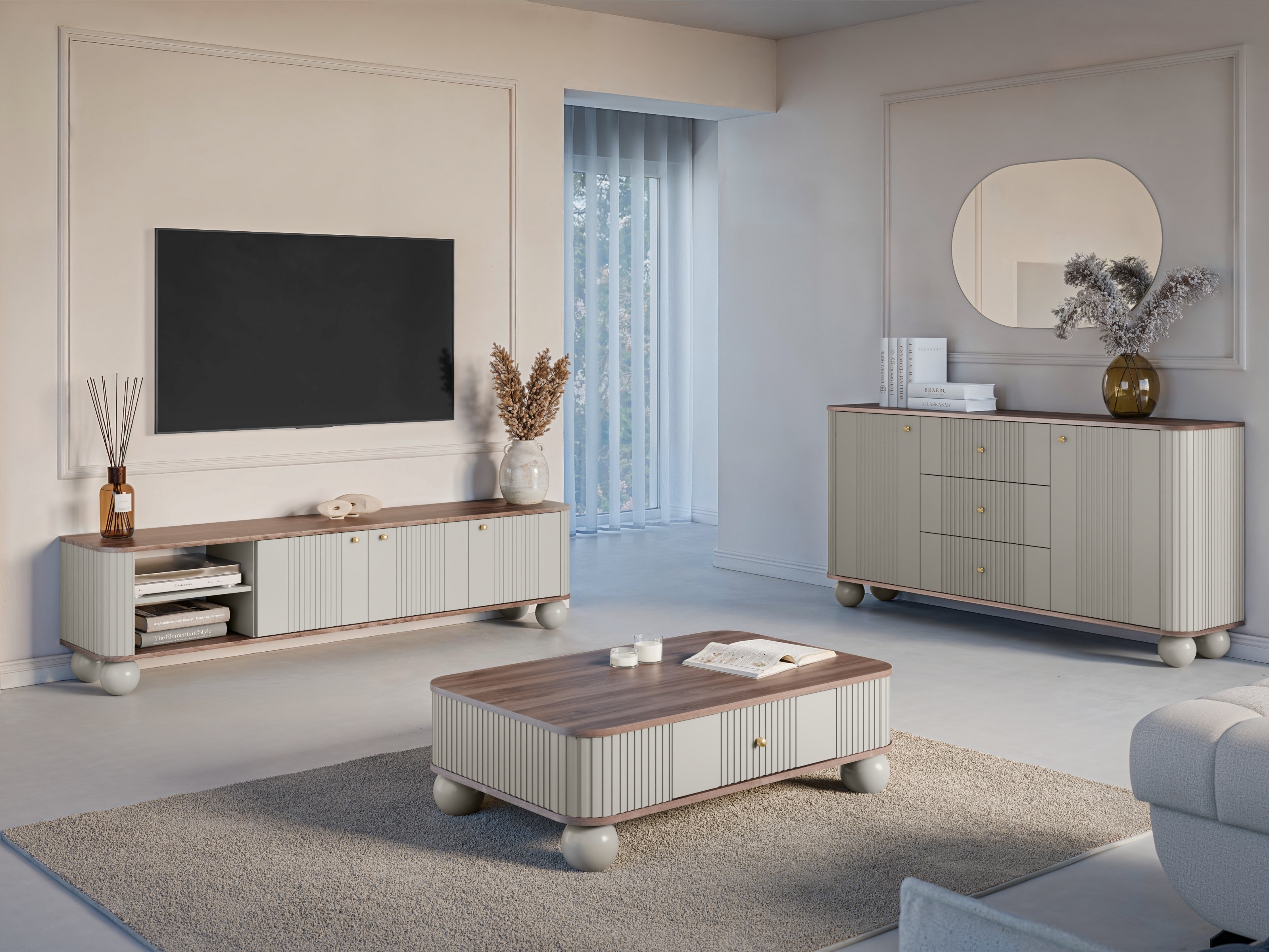 TV galds Fioveso 102 (Kašmirs + Rieksts)