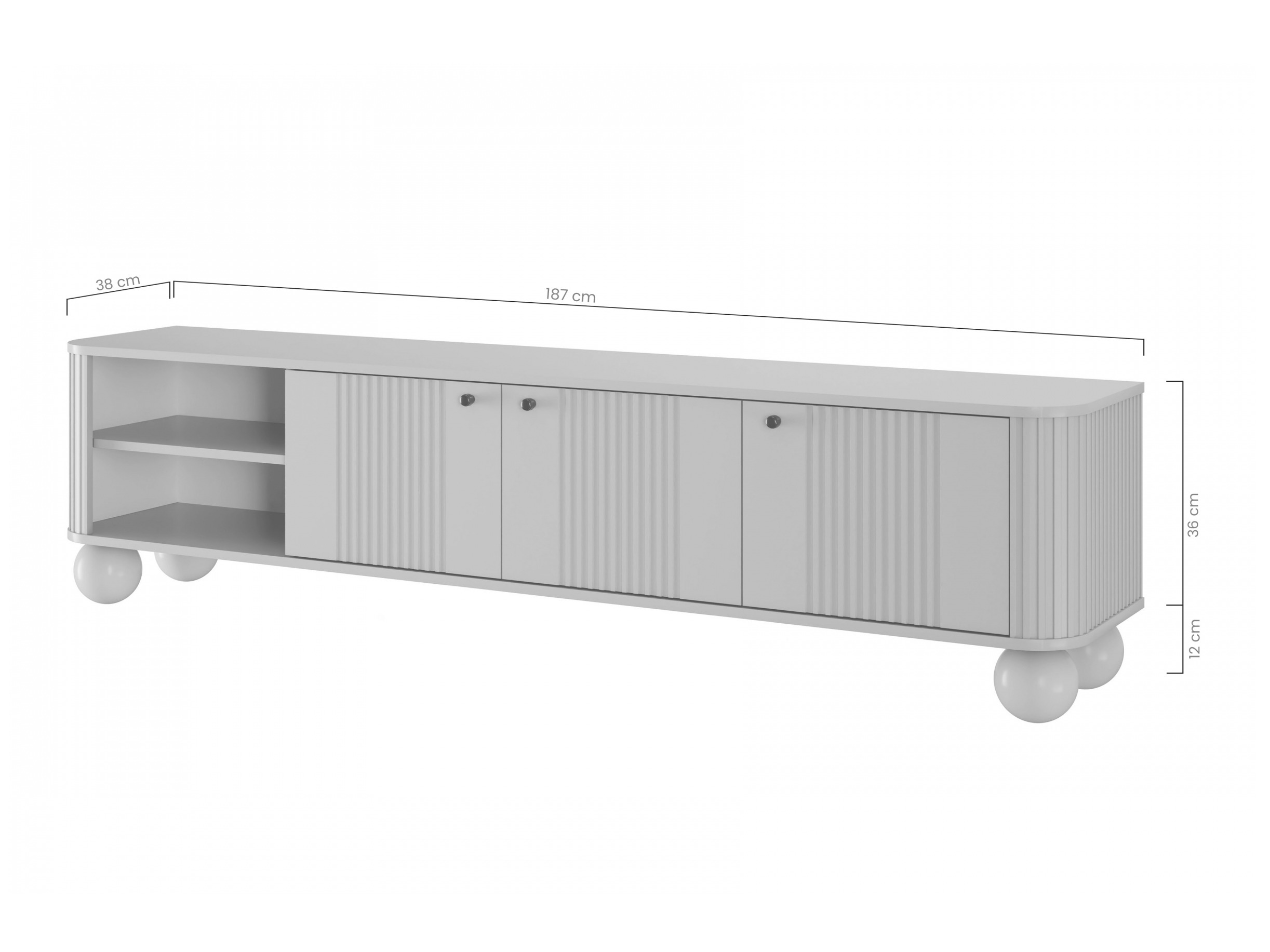 TV galds Fioveso 102 (Melns)