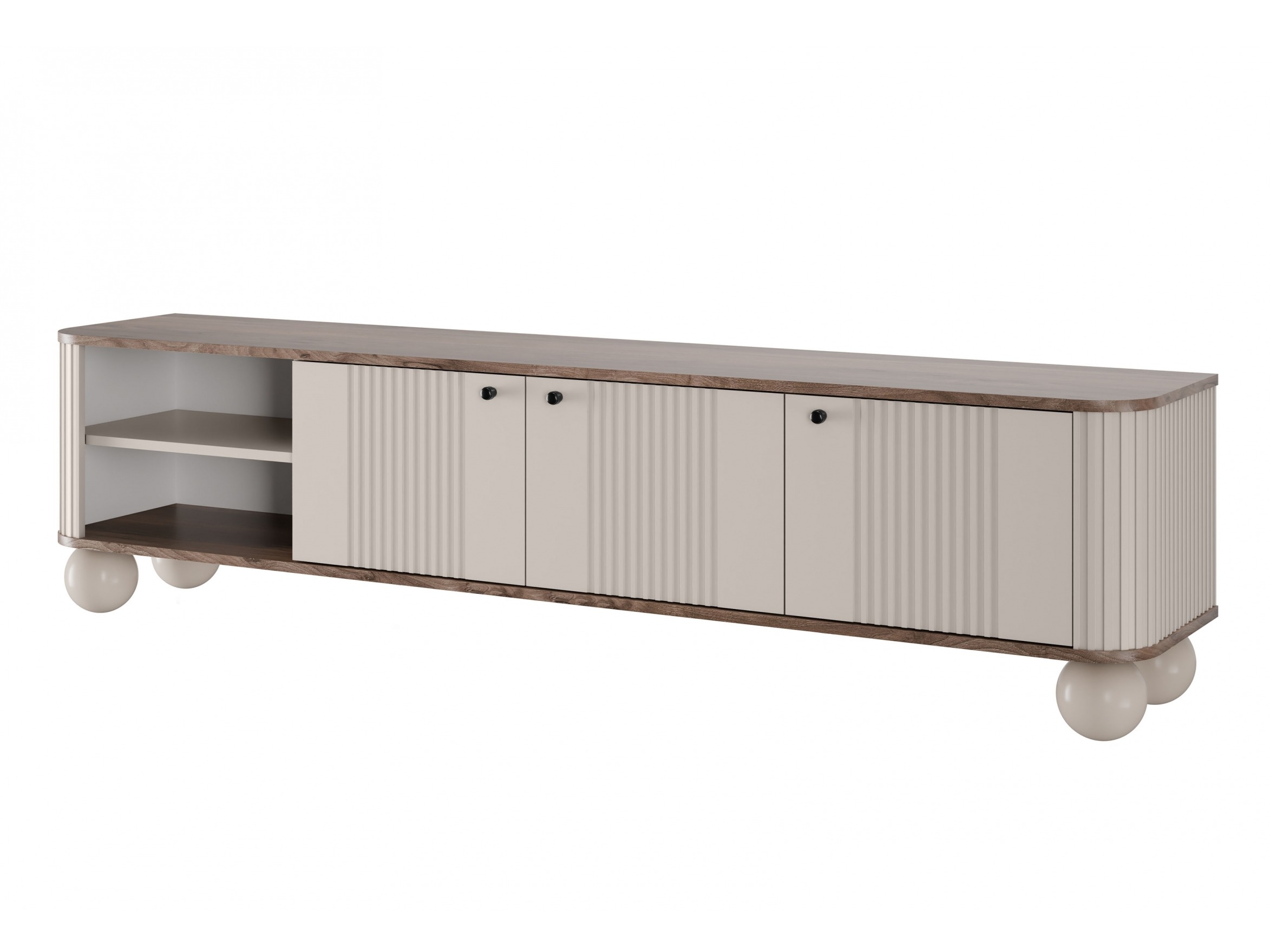 ТВ тумба Fioveso 102 (Кашемир + Орех)