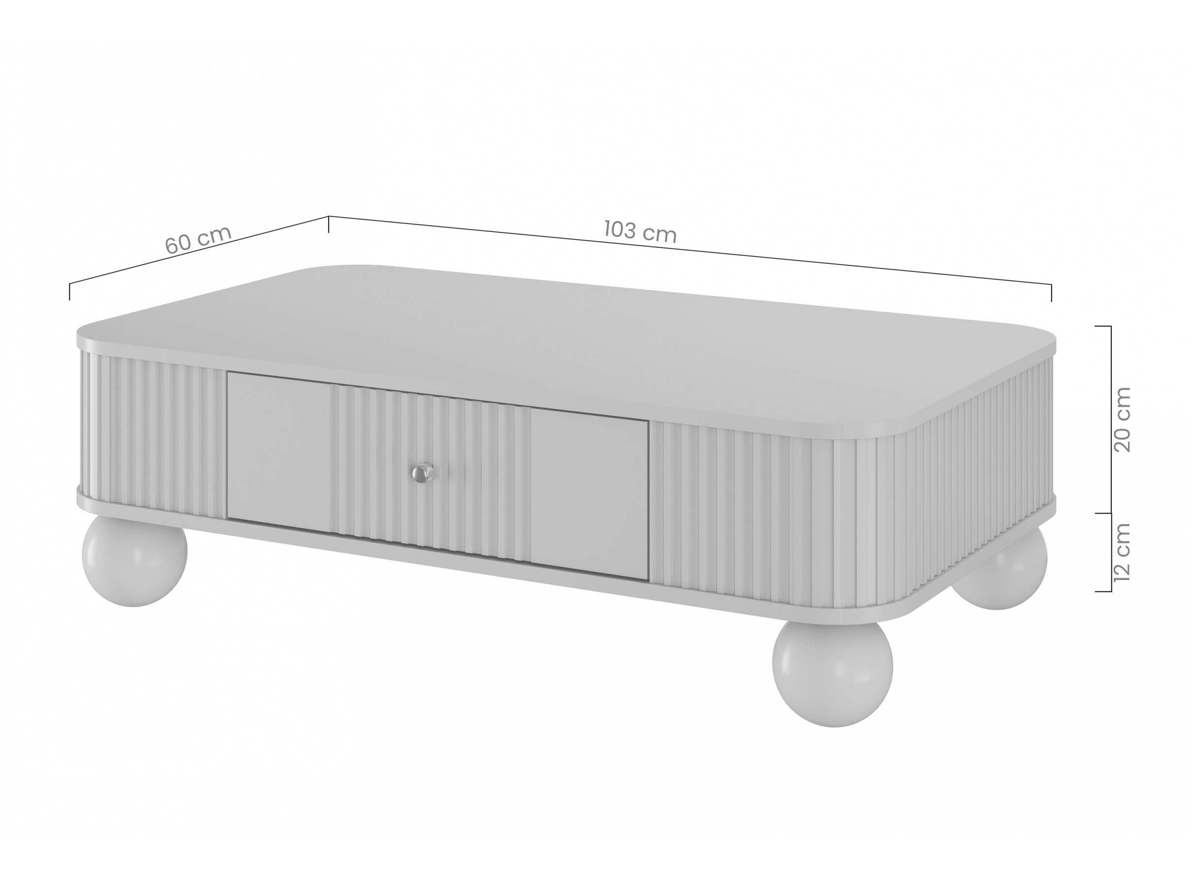 Журнальный столик Fioveso 100 (Чёрный)