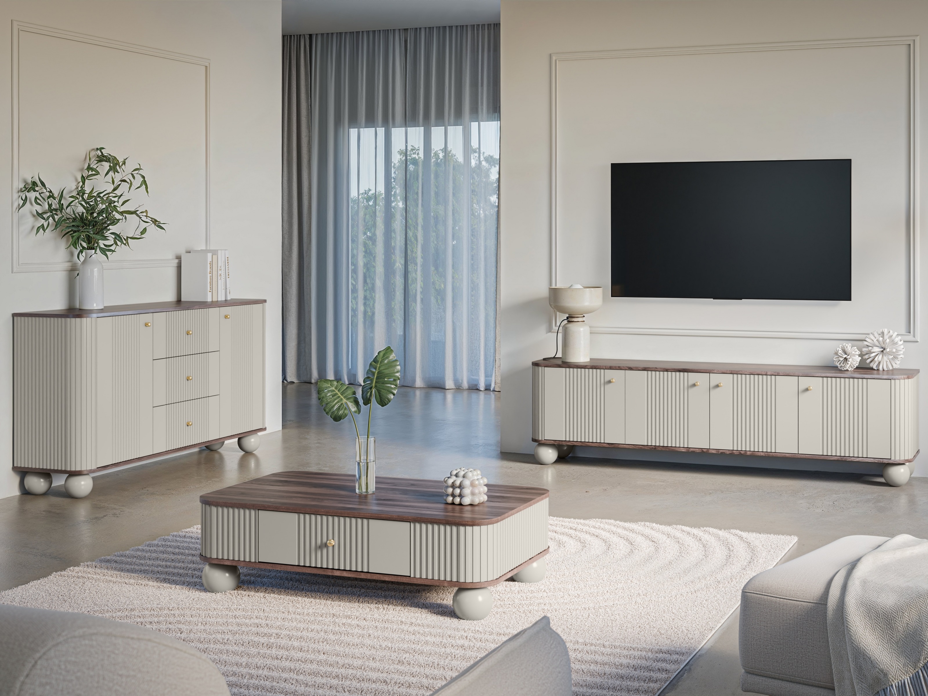 Žurnālu galdiņš Fioveso 100 (Kašmirs + Rieksts)