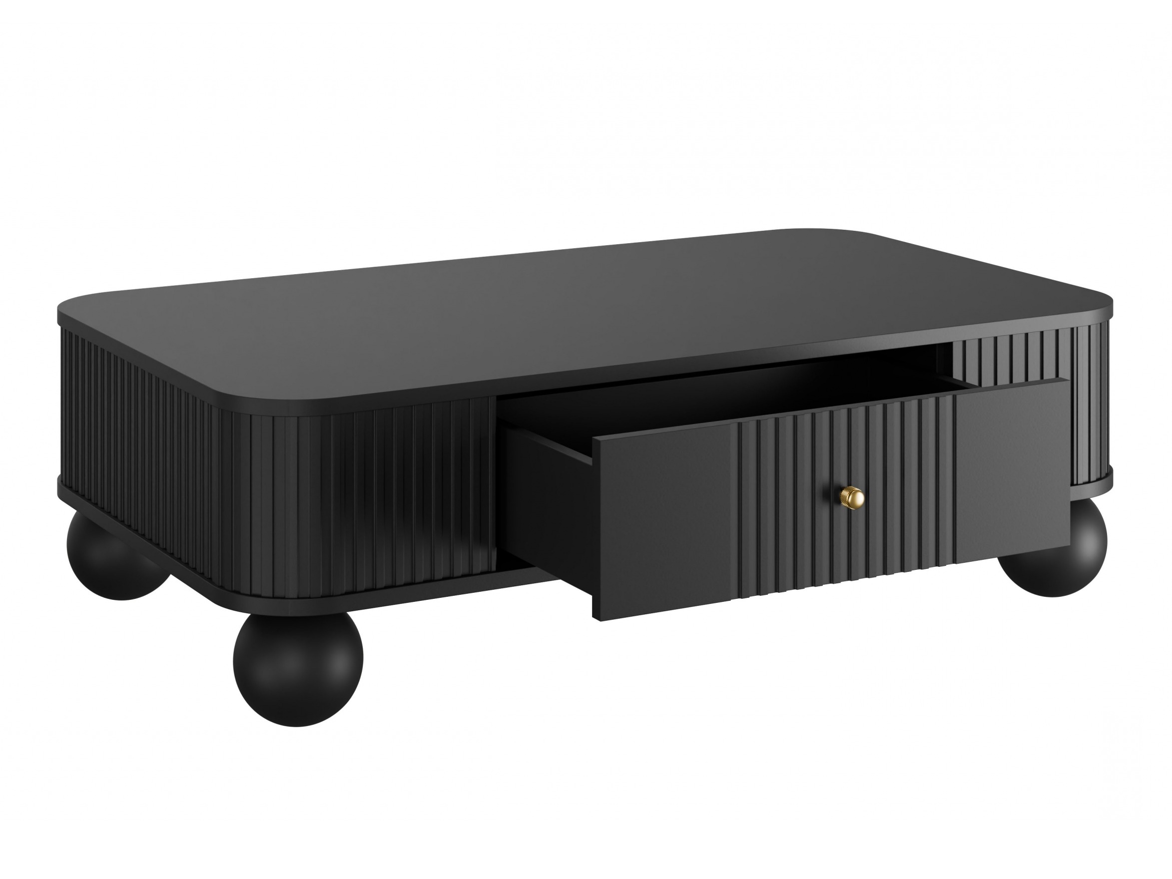 Žurnālu galdiņš Fioveso 100 (Melns)