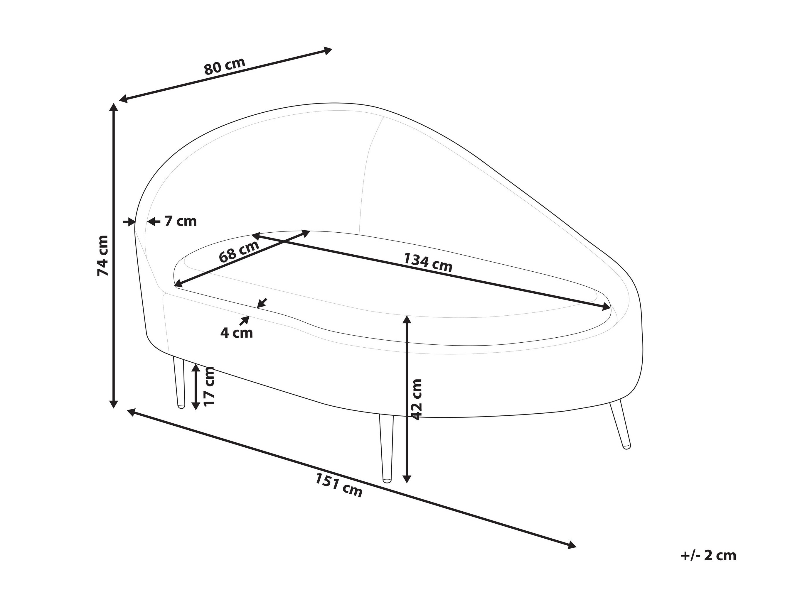 Kušete Berwyn 2787 (Gaiši brūns)