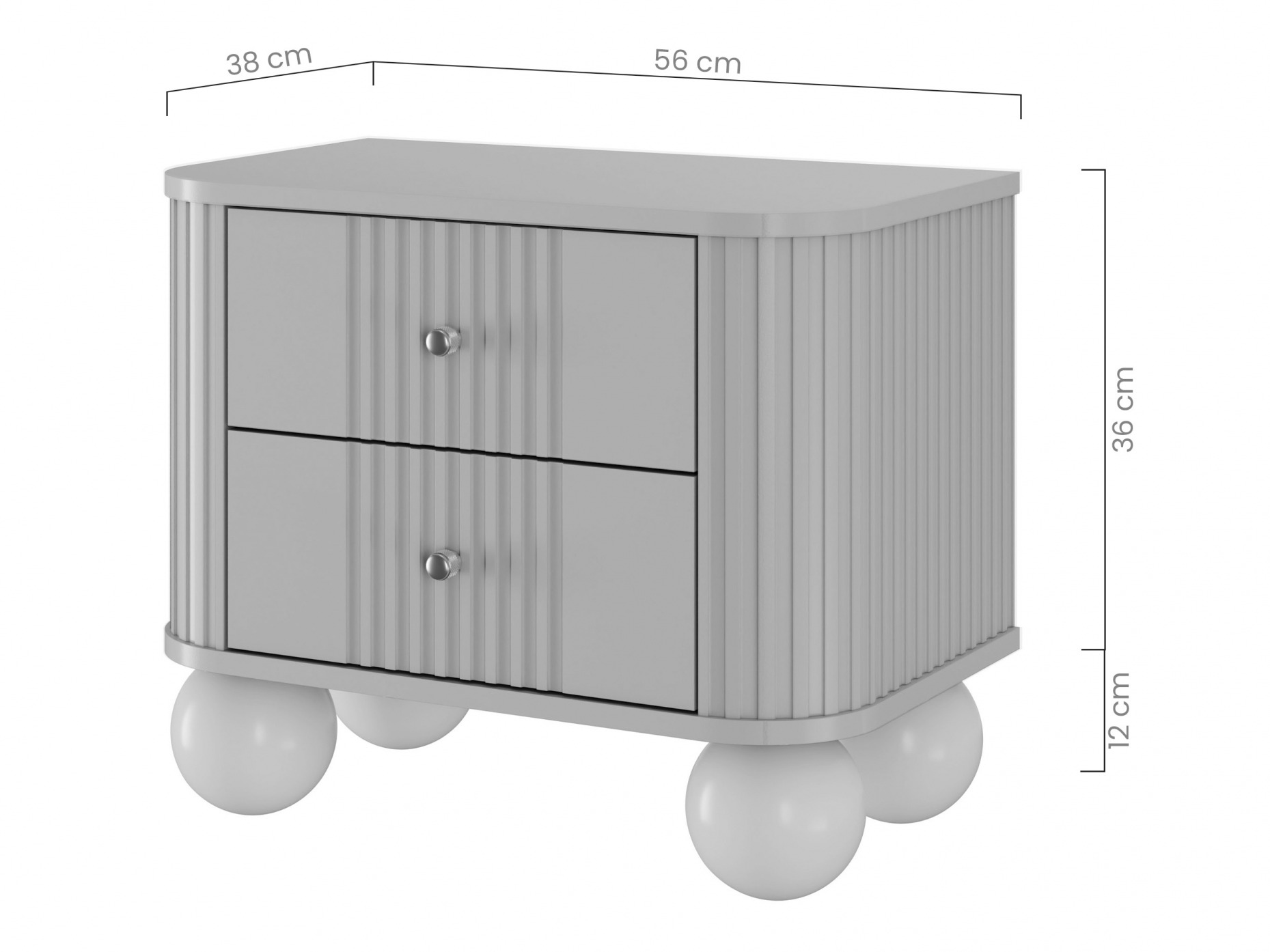 Naktsgaldiņu komplekts Fioveso 104 (Melns)