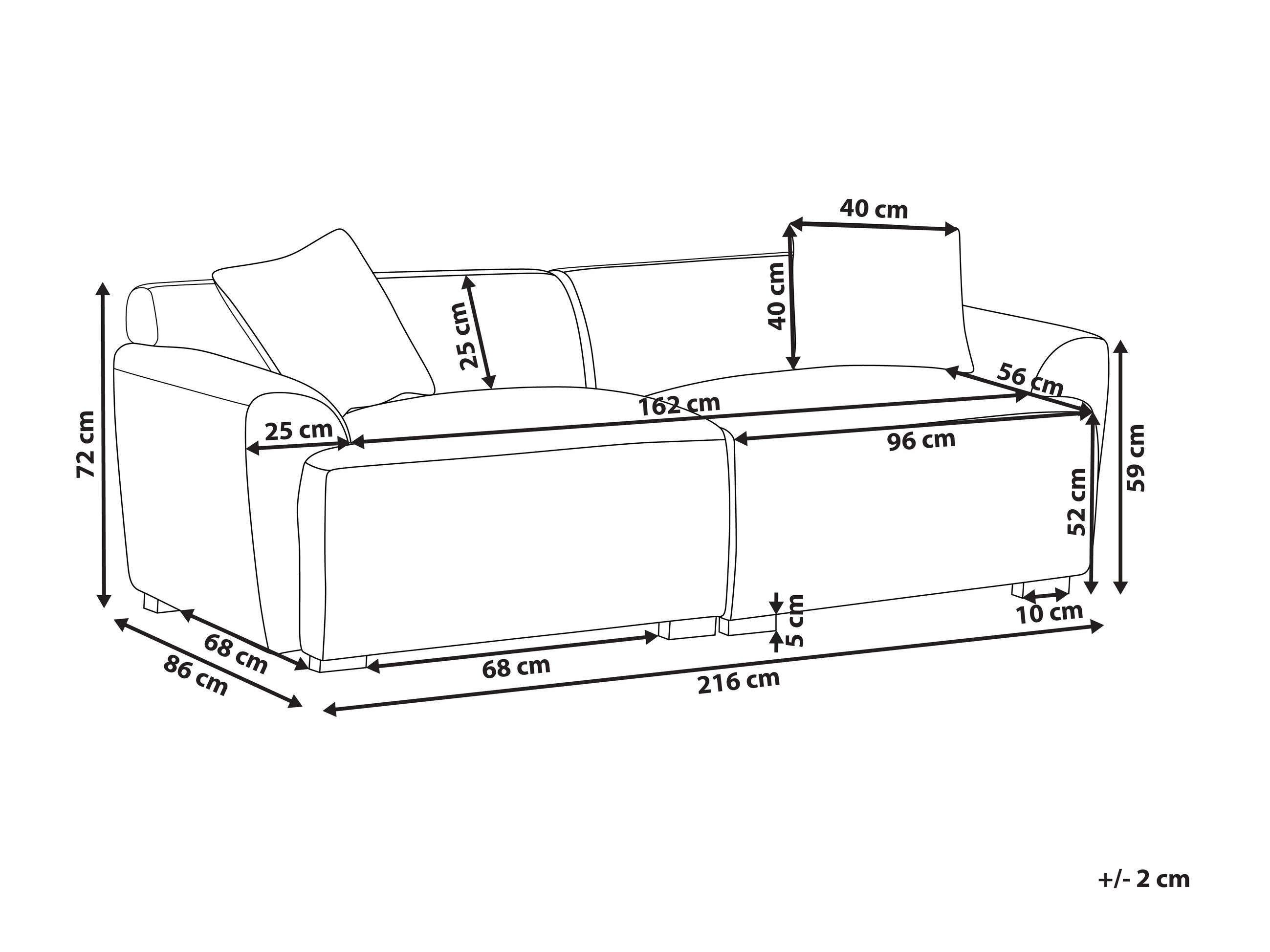 Dīvāns Berwyn 2796 (Balts)