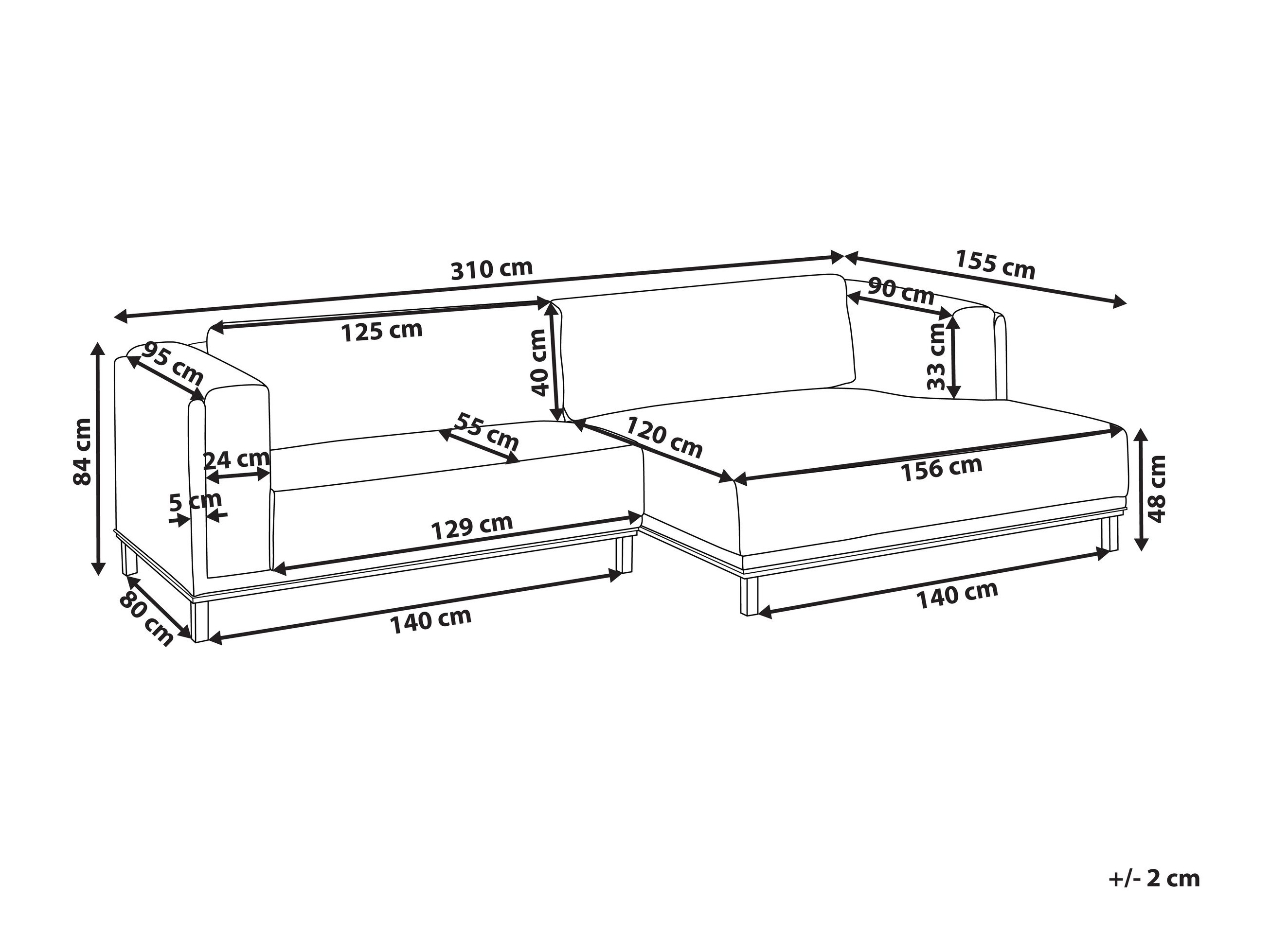 Stūra dīvāns Berwyn 2798 (Taupe)
